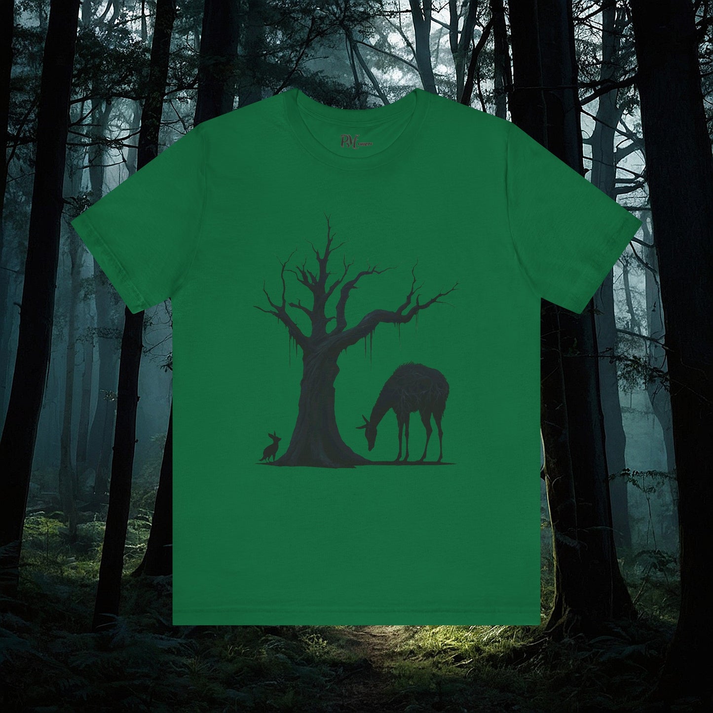 Dead Tree with Forest Critters Tee (Bella Canvas 3001)