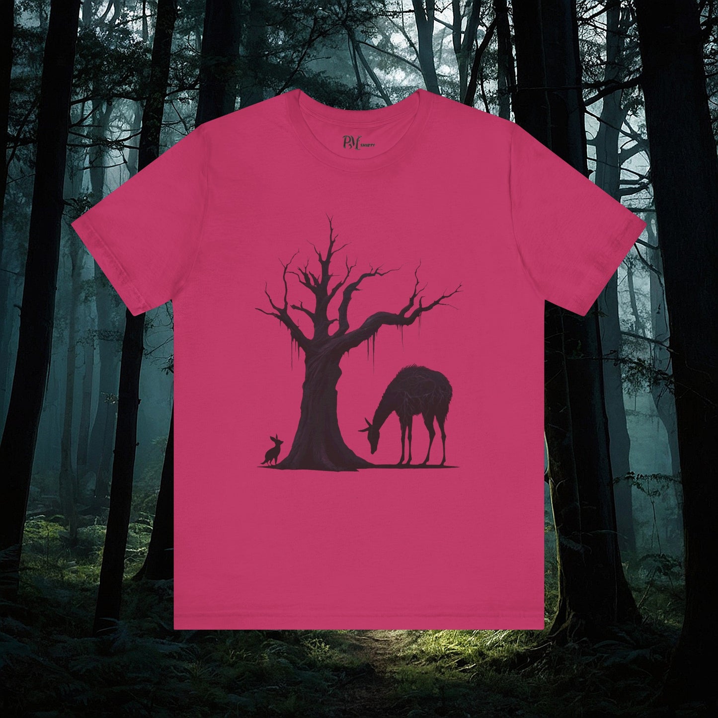 Dead Tree with Forest Critters Tee (Bella Canvas 3001)