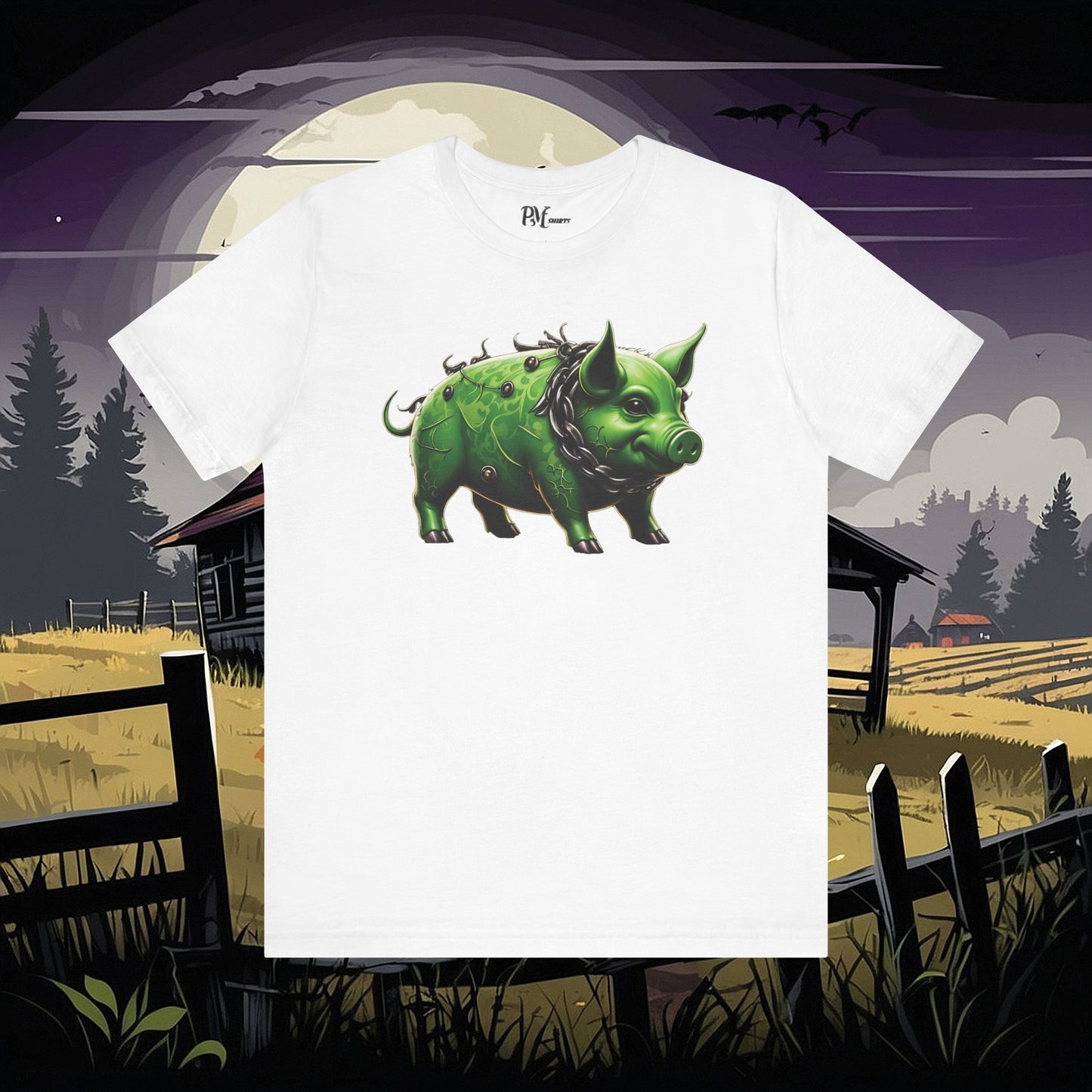 Green Pig Tee (Bella Canvas 3001)