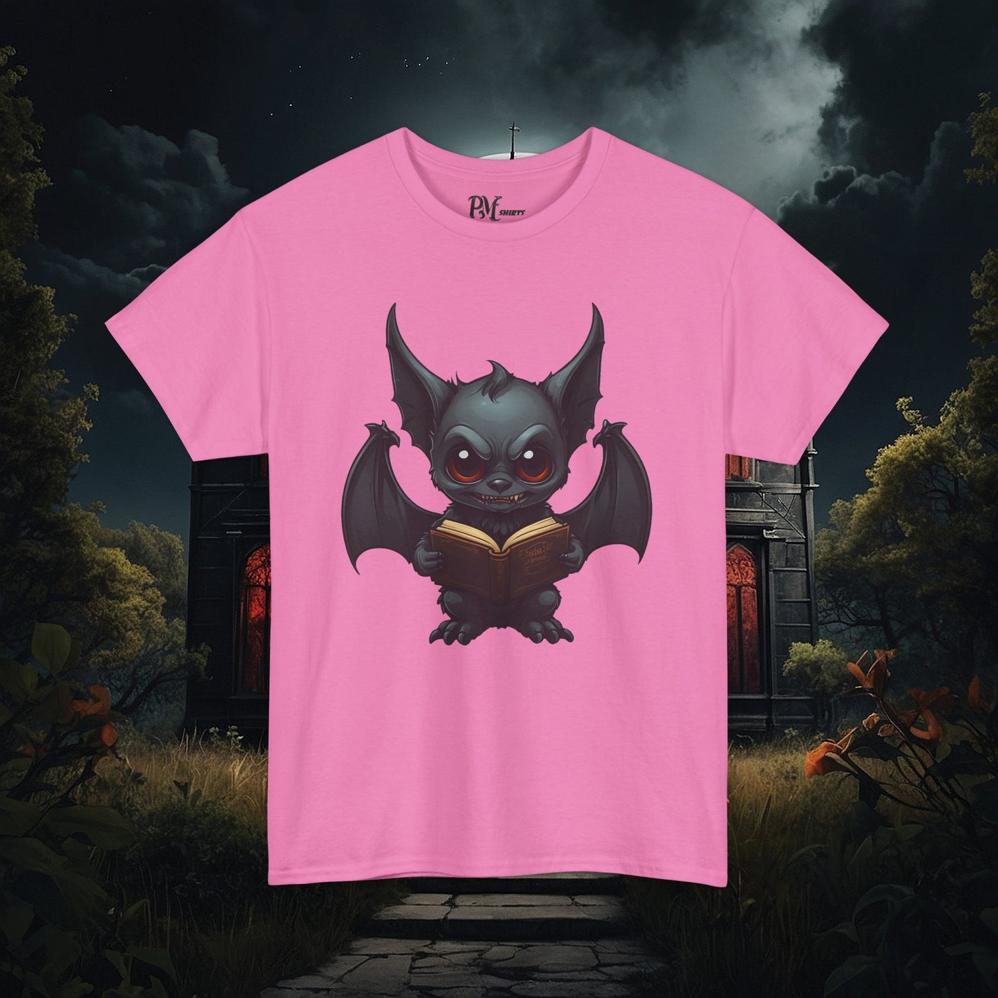 Gothic Bat Reading T-Shirt
