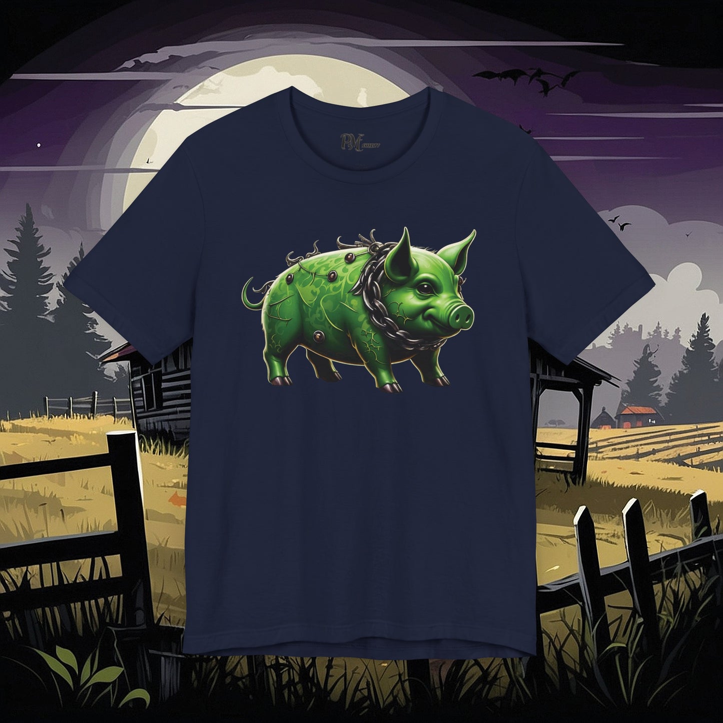 Green Pig Tee (Bella Canvas 3001)