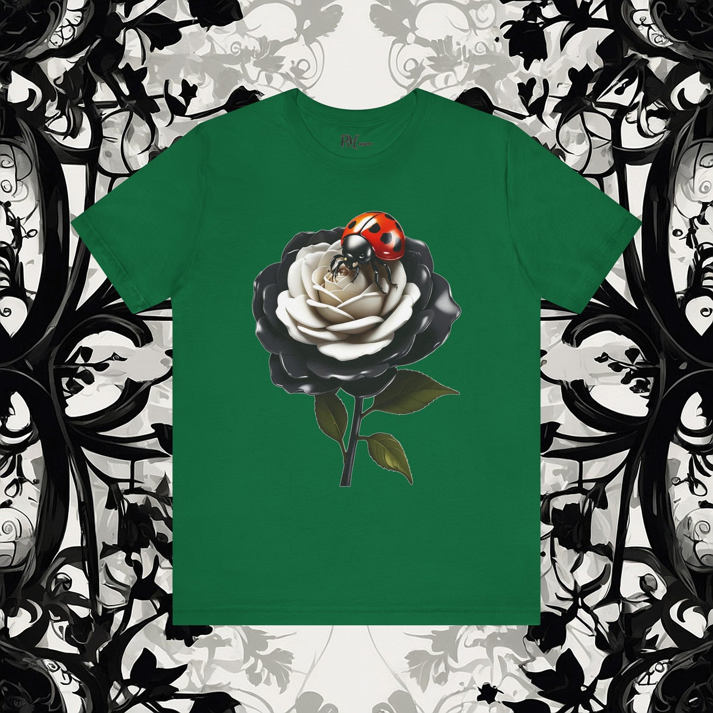 Ladybug on a Rose Tee (Bella Canvas 3001)
