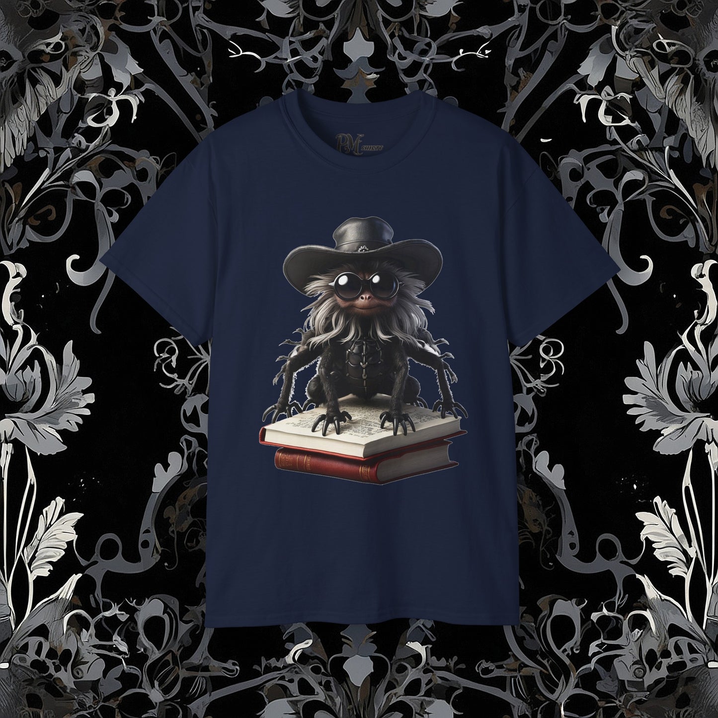 Goth Reading Spider T-Shirt | Dark Fantasy Tee (Gildan 2000)
