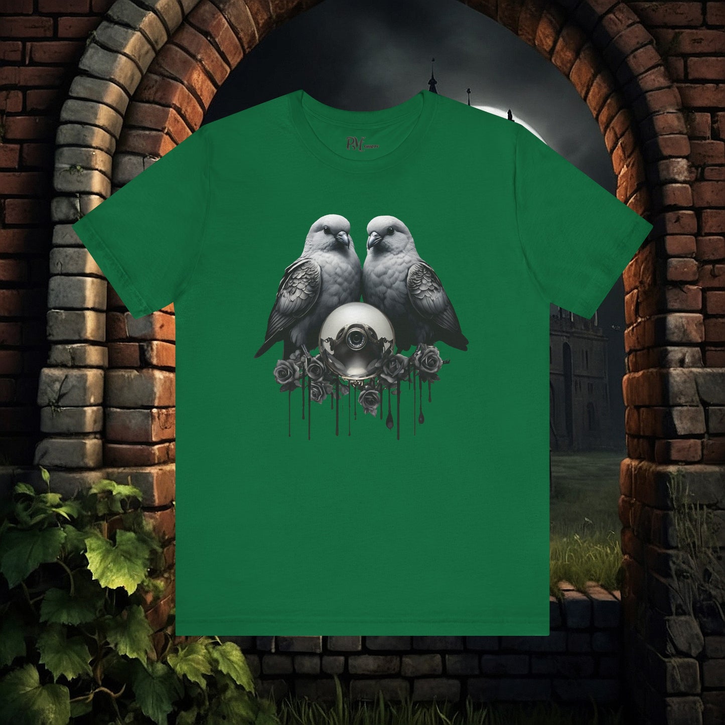 Two Birds with Orb (Bella Canvas 3001)