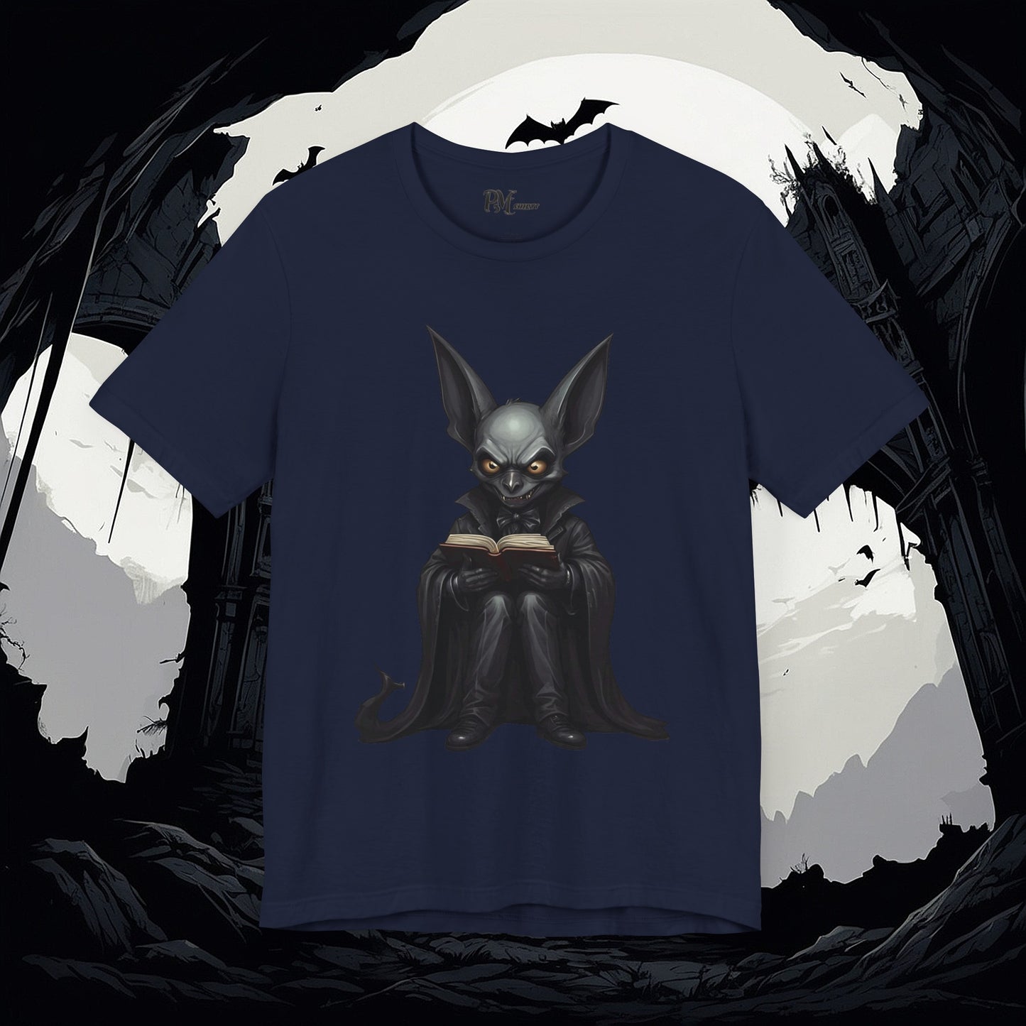 Vampire Bat Reading Tee (Bella Canvas 3001)