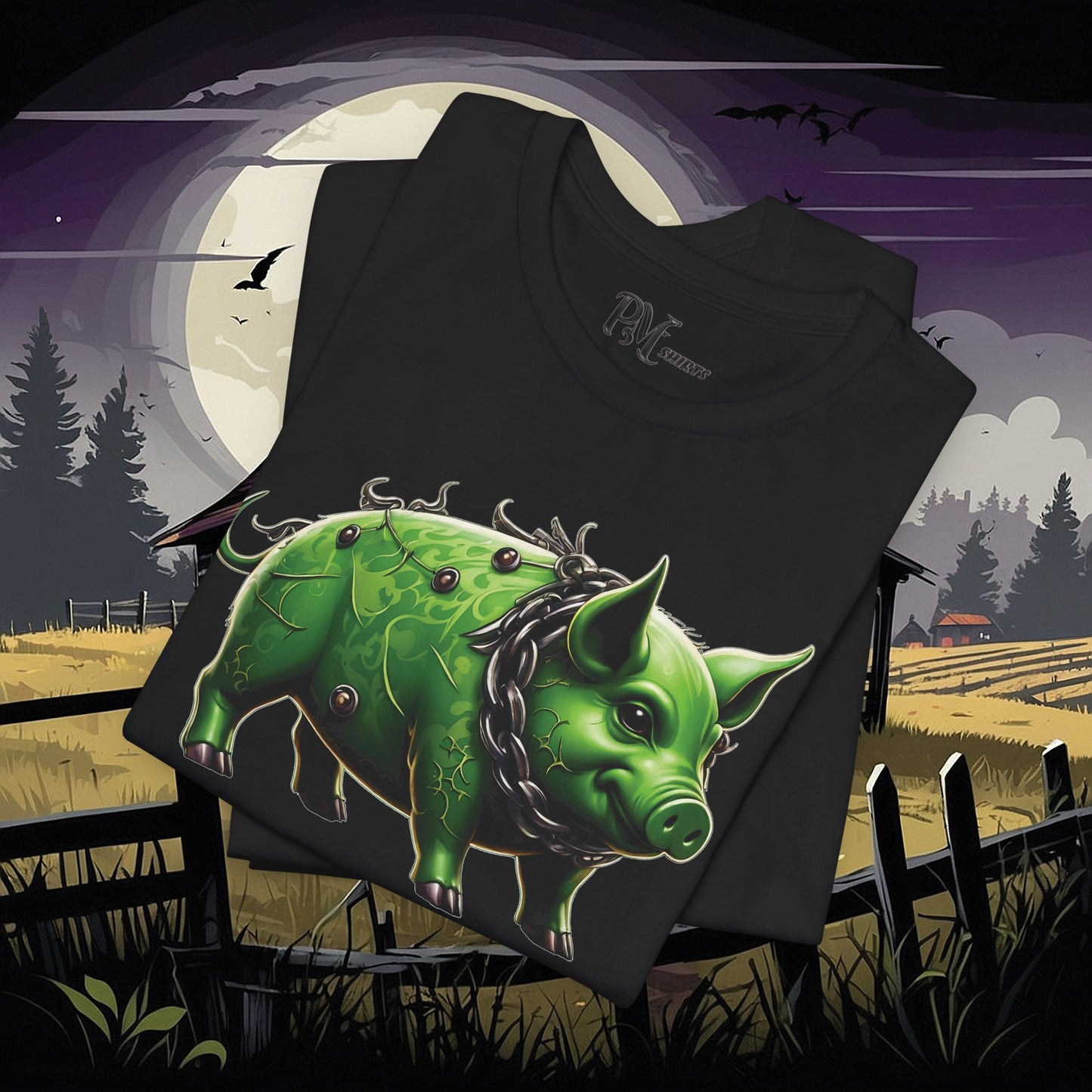 Green Pig Tee (Bella Canvas 3001)