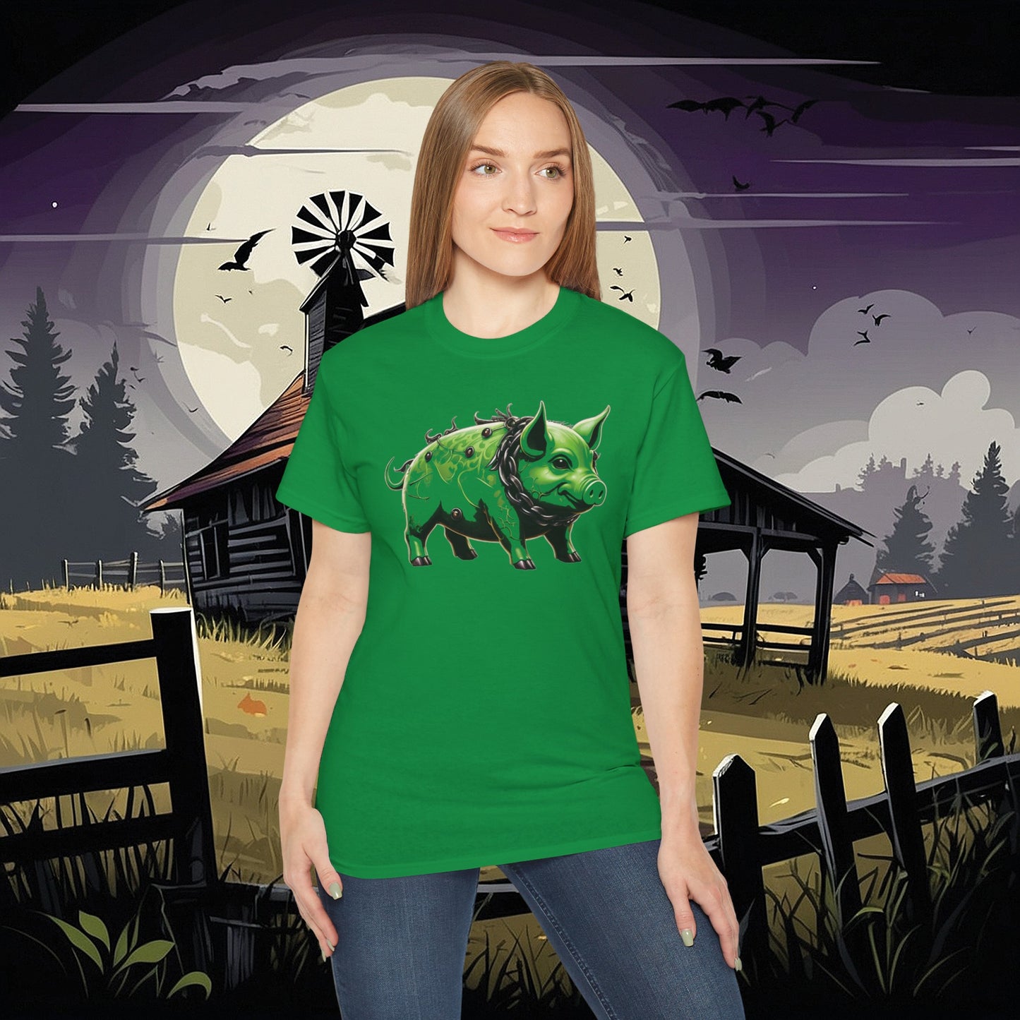 Green Pig Tee (Gildan 2000)