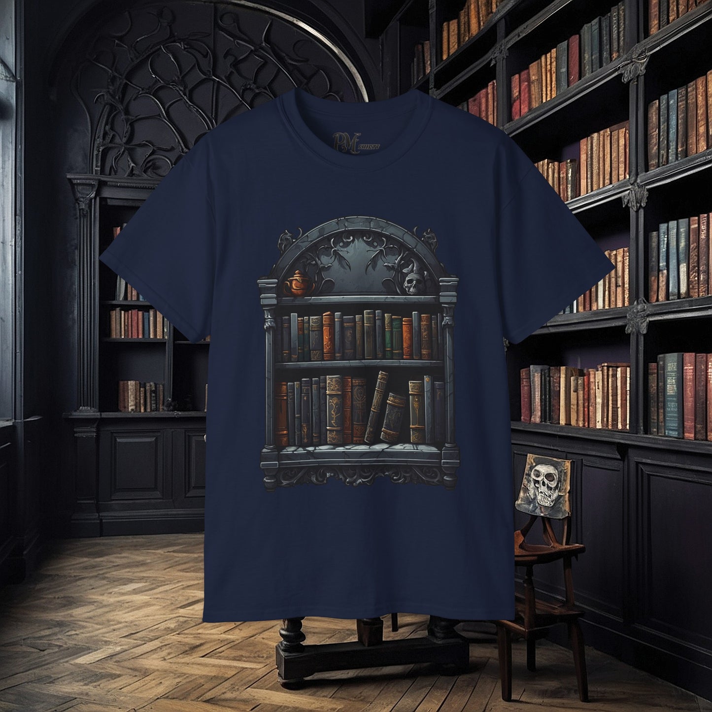 Wall Bookshelf Tee (Gildan 2000)