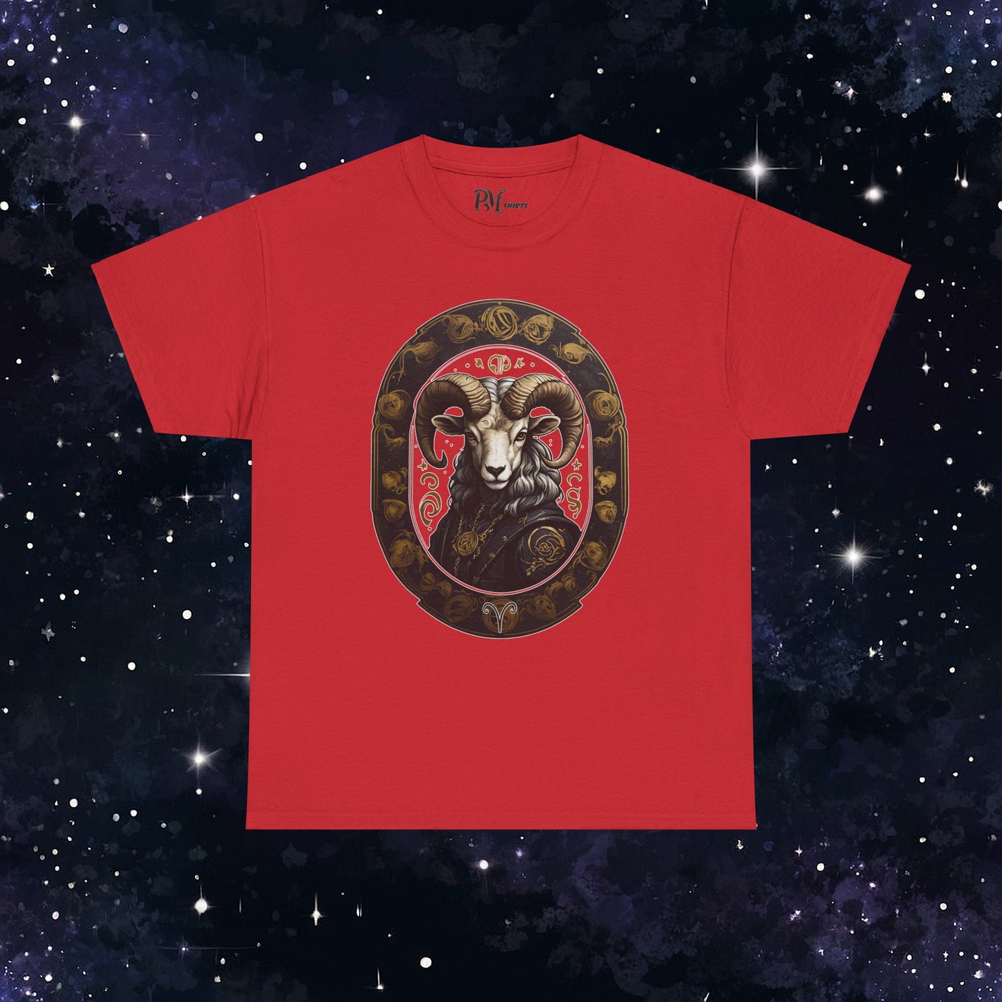 Gothic Aries Zodiac T-Shirt: Dark Style Graphic Tee