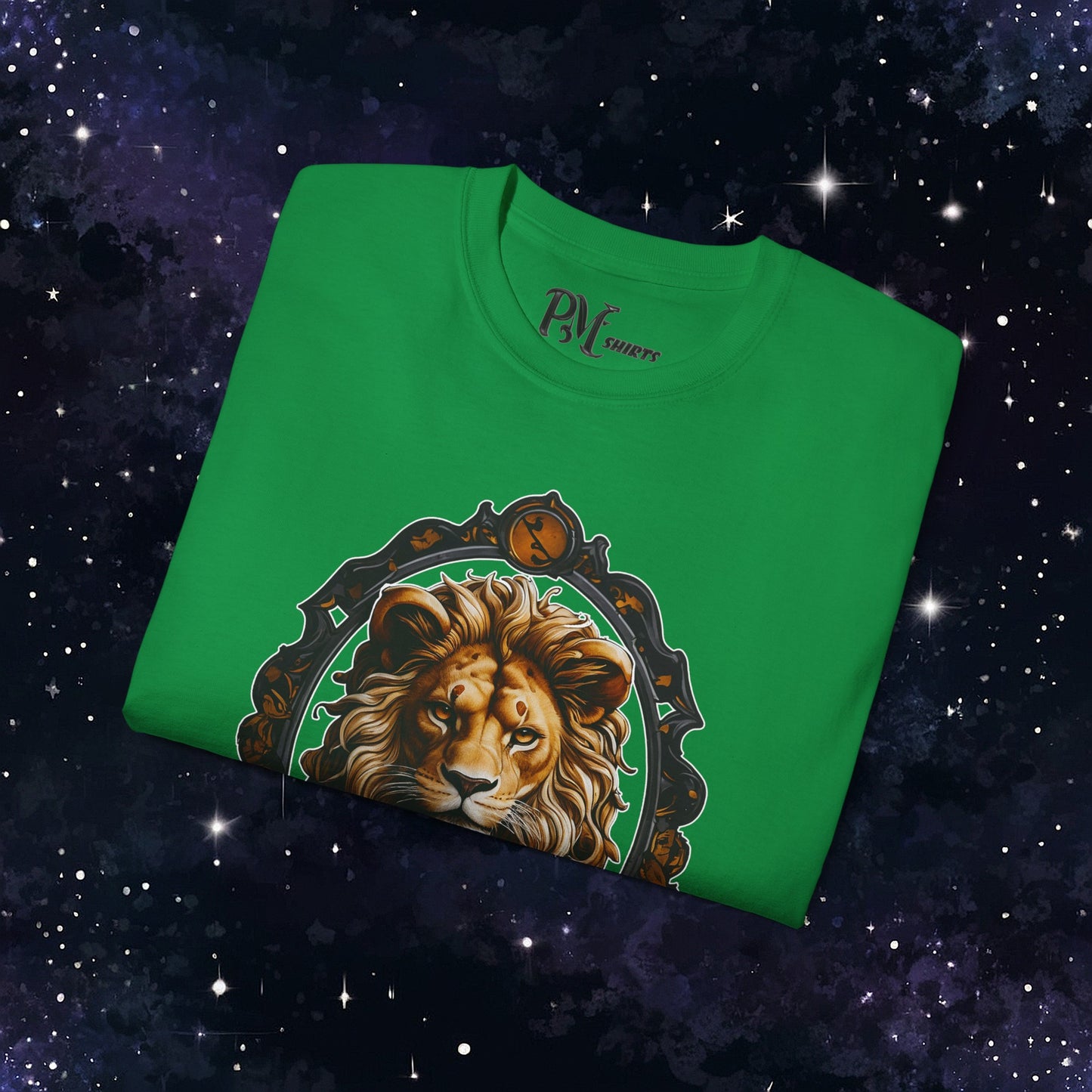 Gothic Leo Zodiac T-Shirt: Dark Style Graphic Tee (Gildan 2000)
