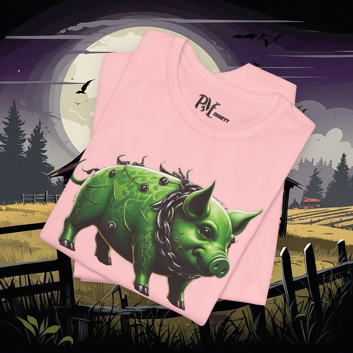 Green Pig Tee (Bella Canvas 3001)