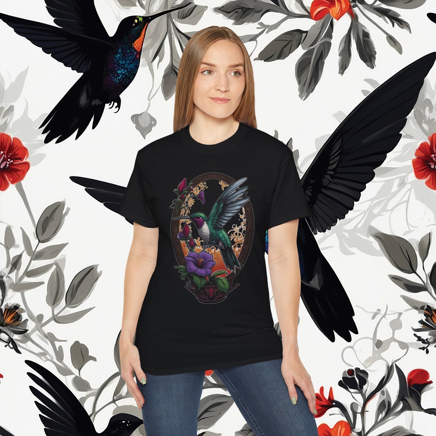 Hummingbird Feeding Tee (Gildan 2000)