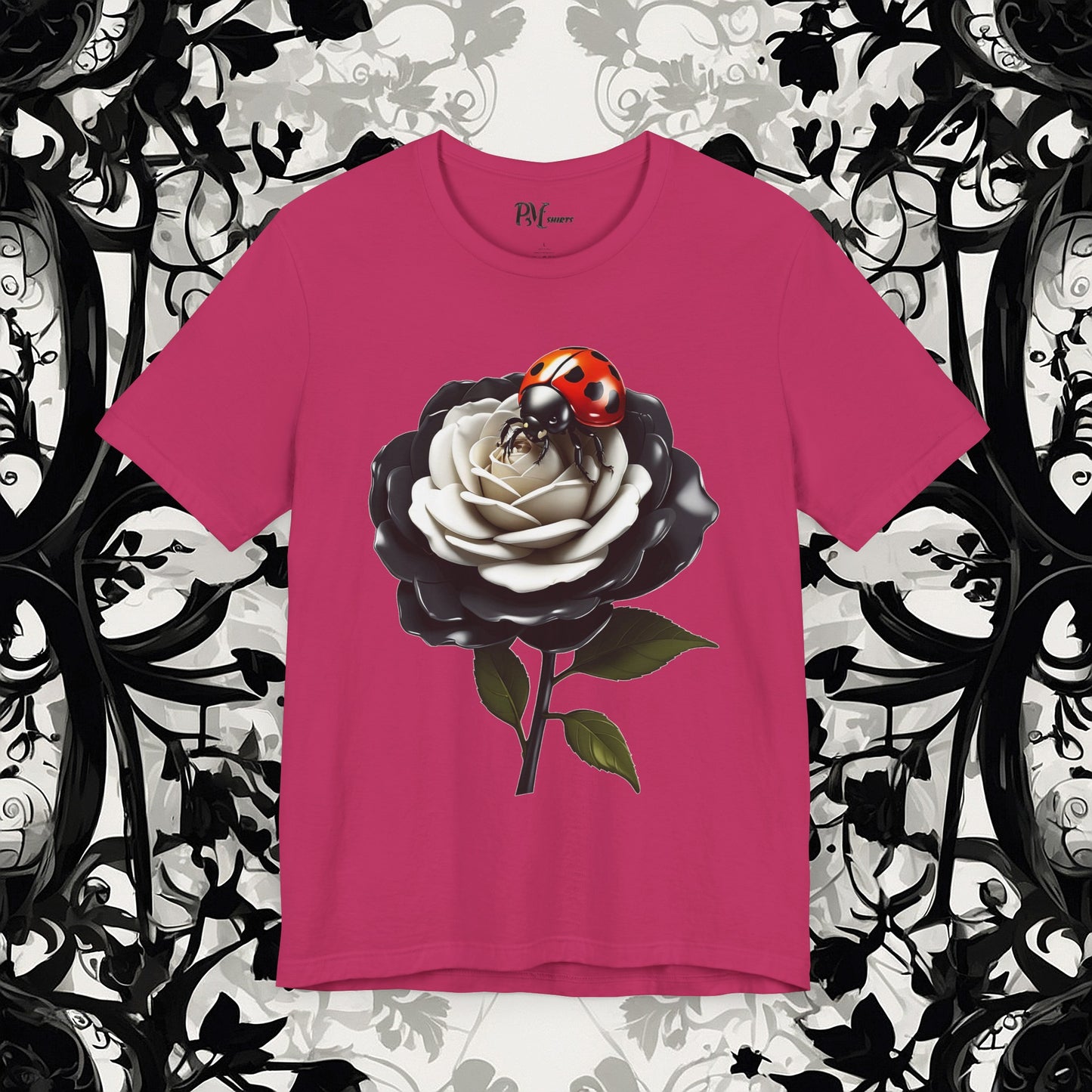 Ladybug on a Rose Tee (Bella Canvas 3001)