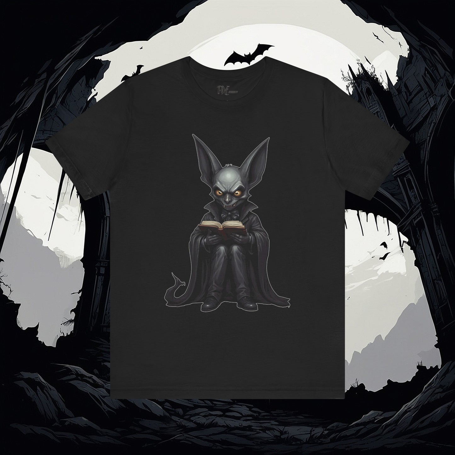 Vampire Bat Reading Tee (Bella Canvas 3001)