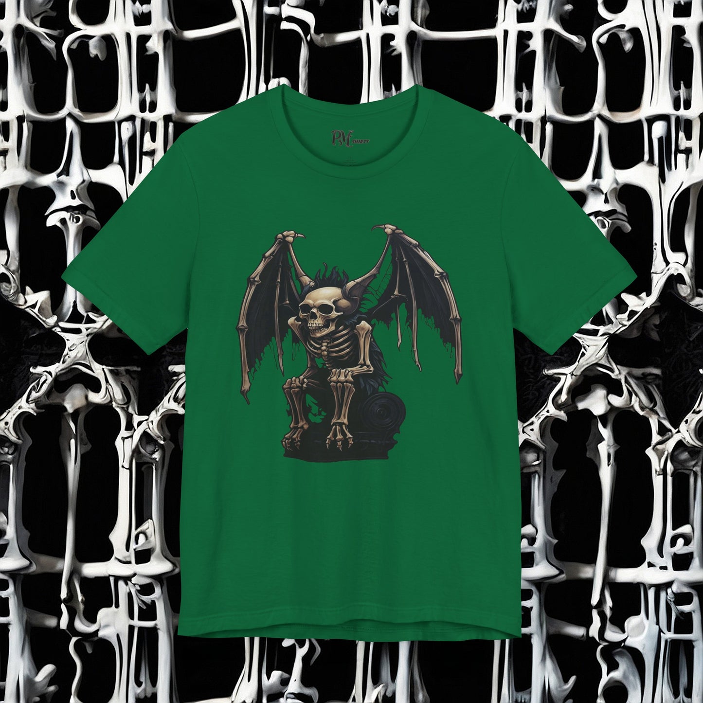Winged Gargoyle Skeleton Tee (Bella Canvas 3001)