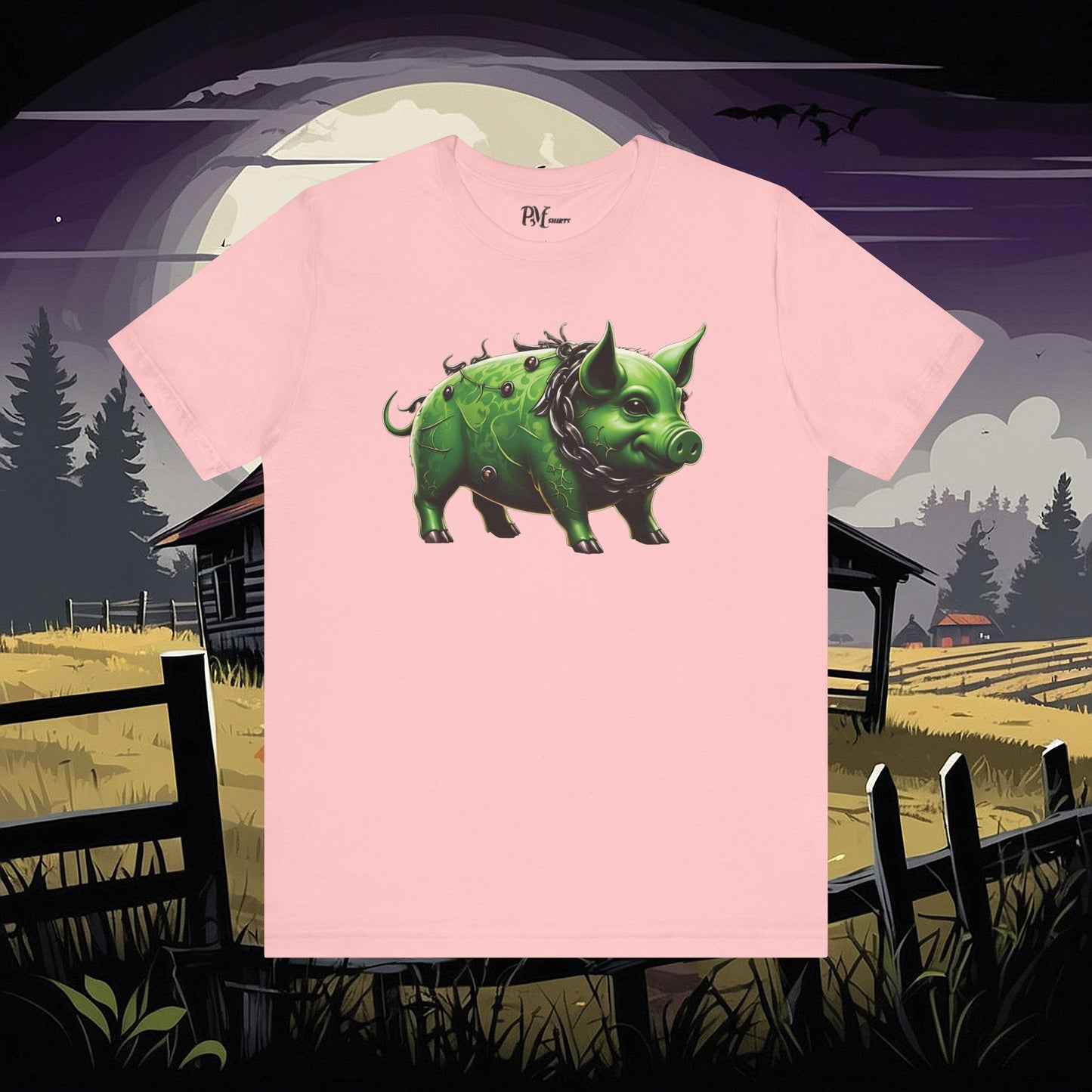 Green Pig Tee (Bella Canvas 3001)
