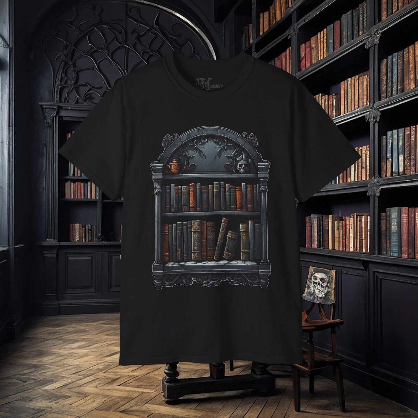 Wall Bookshelf Tee (Gildan 2000)