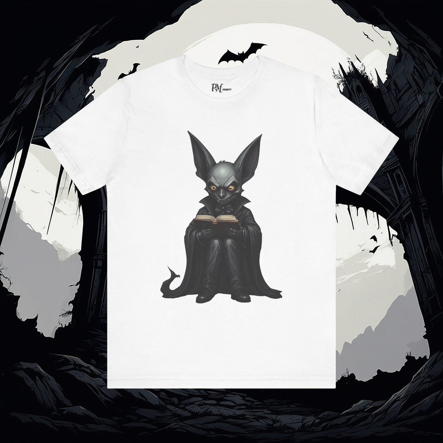 Vampire Bat Reading Tee (Bella Canvas 3001)