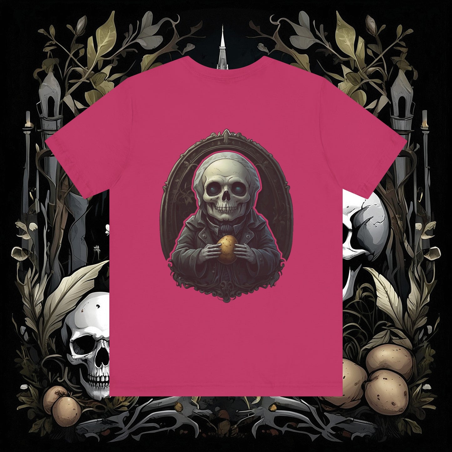 Front and Back Death's Potato Tee (Bella Canvas 3001)