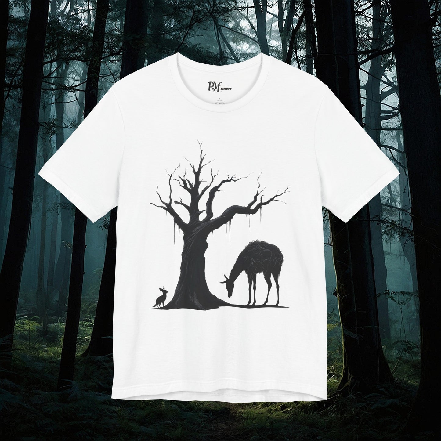 Dead Tree with Forest Critters Tee (Bella Canvas 3001)