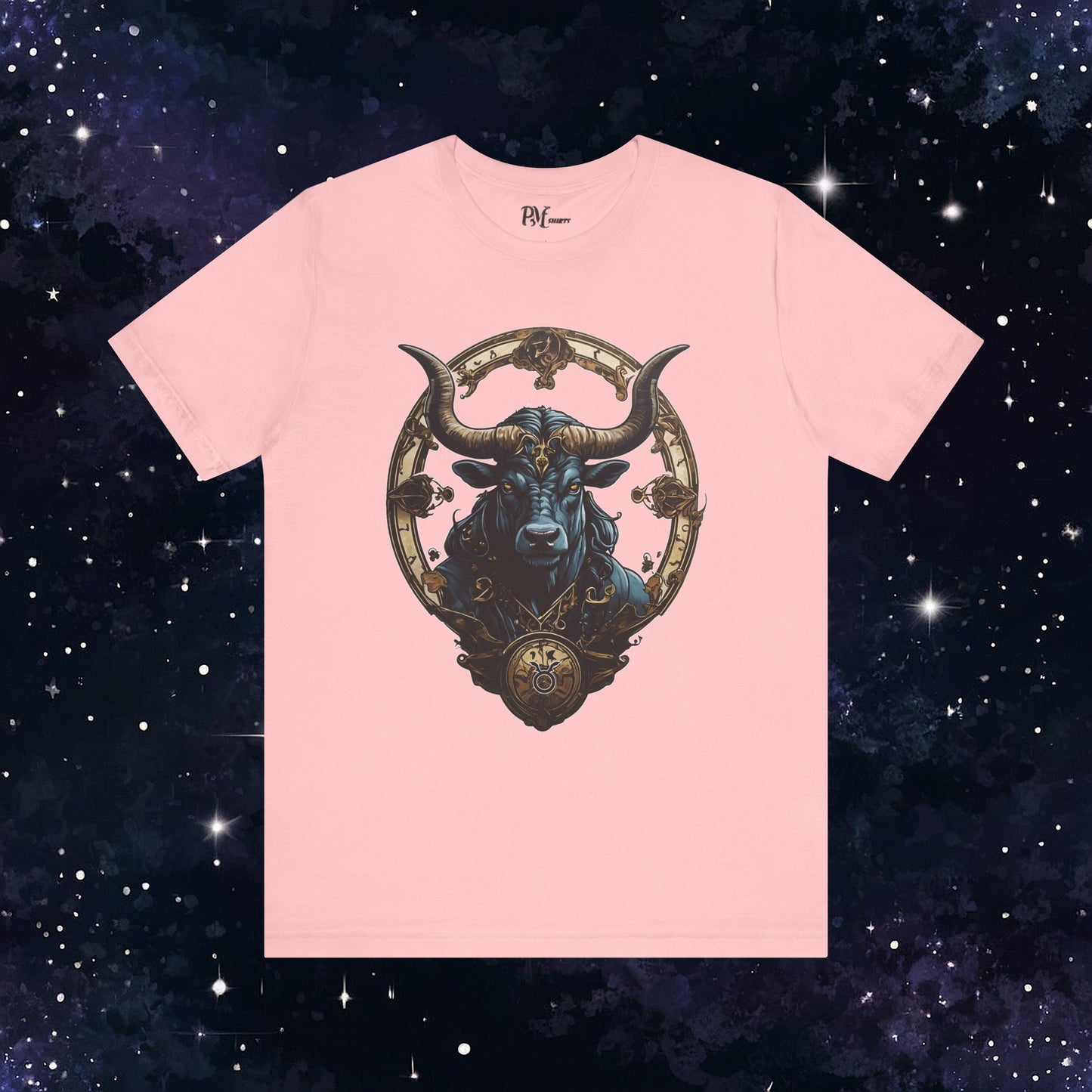 Gothic Taurus Zodiac T-Shirt: Dark Style Graphic Tee (Bella Canvas 3001)