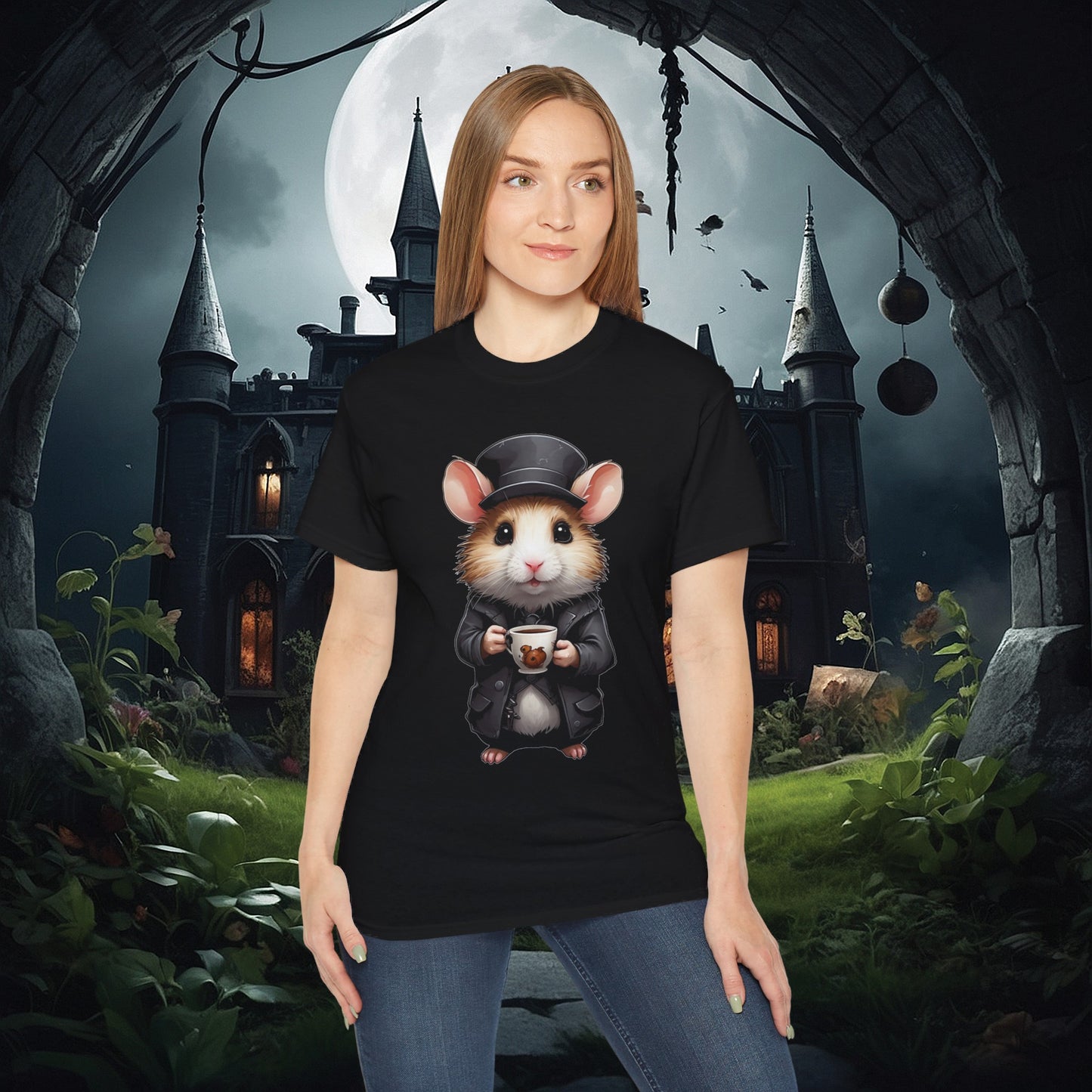 Hamster with Mug Tee (Gildan 2000)