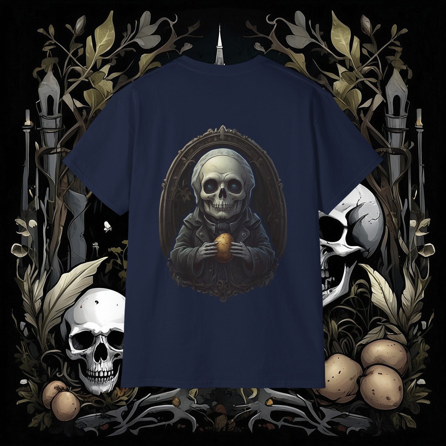 Front and Back Death's Potato Tee (Gildan 2000)