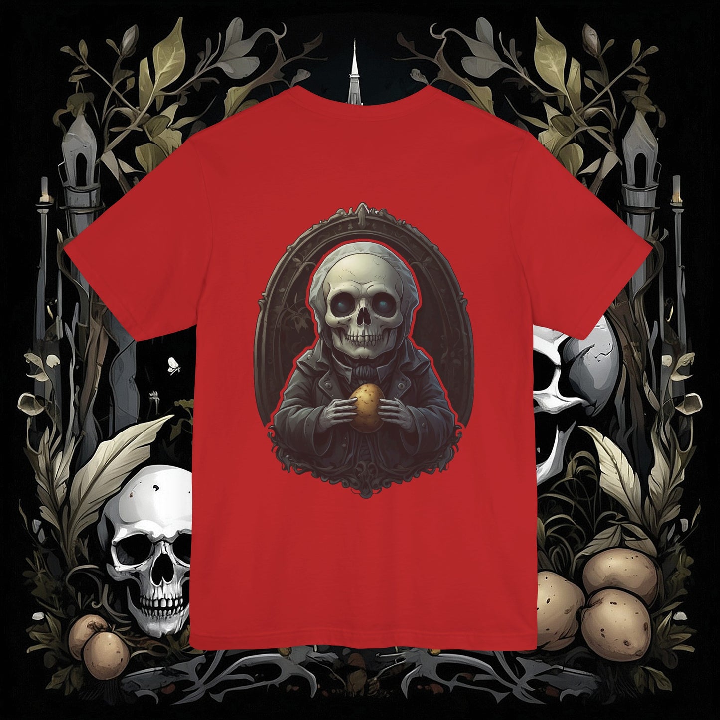 Front and Back Death's Potato Tee (Bella Canvas 3001)