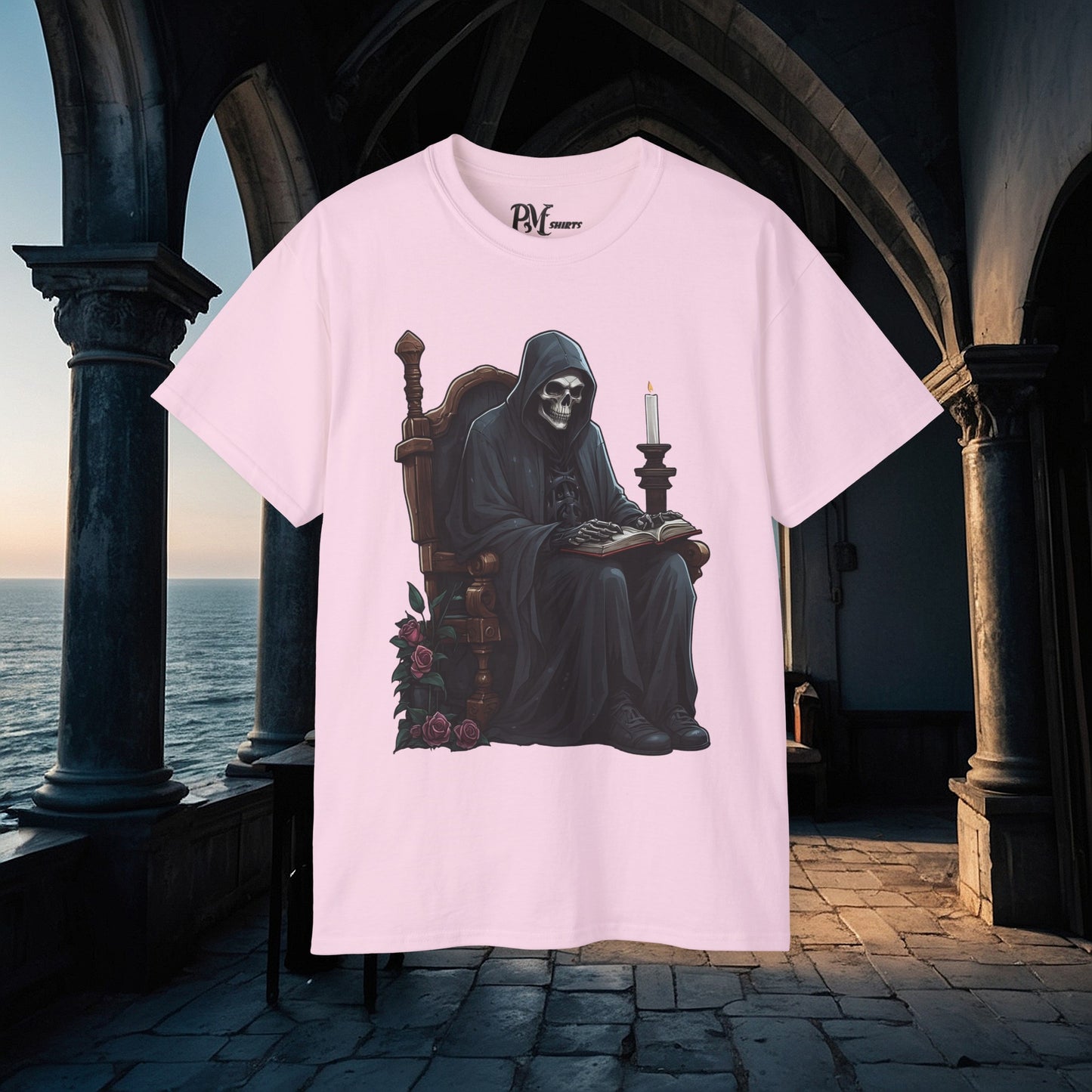 Grim Reaper Reading Tee (Gildan 2000)