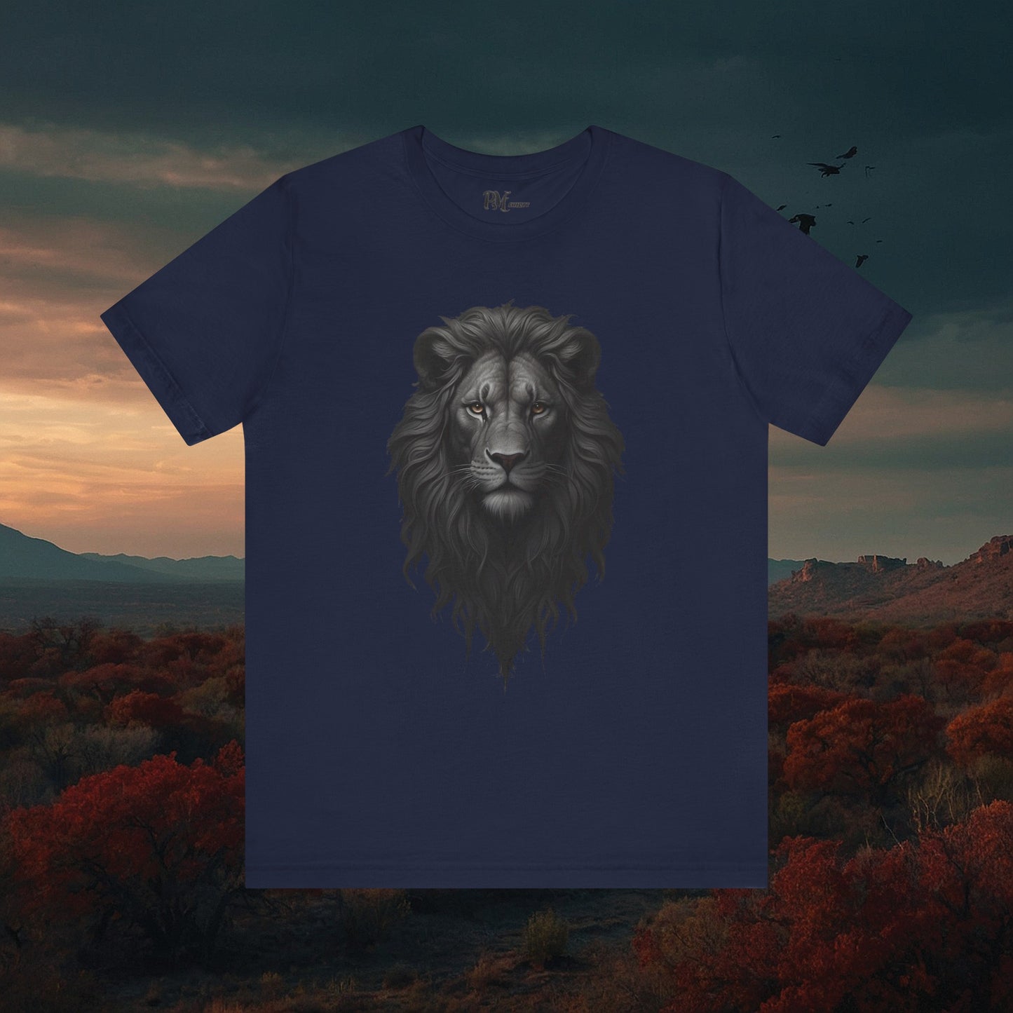 Gothic Lion Head T-Shirt: Dark Style Tee (Bella Canvas 3001)