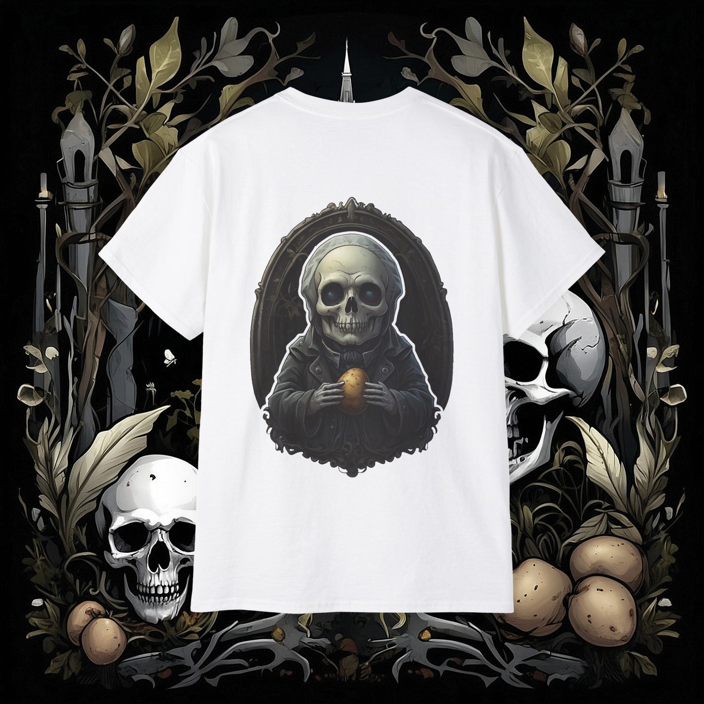 Front and Back Death's Potato Tee (Gildan 2000)