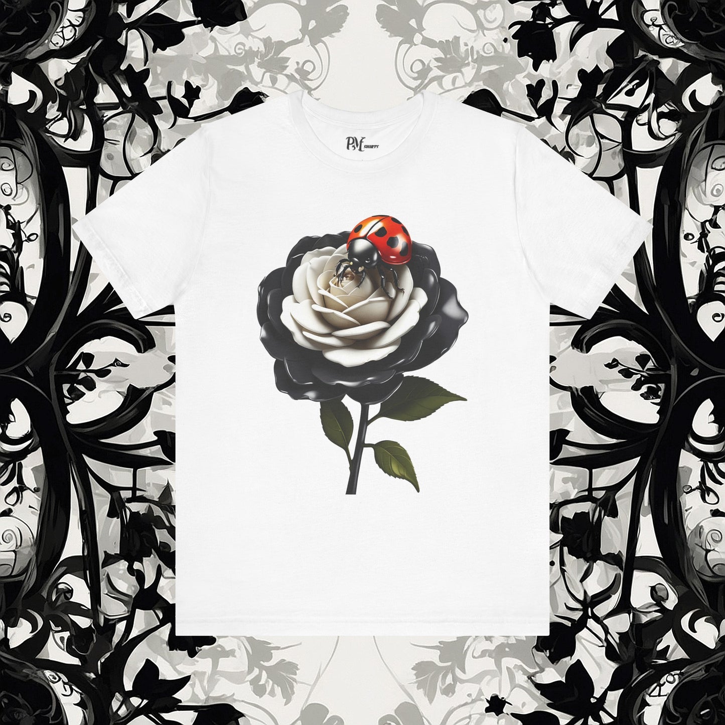 Ladybug on a Rose Tee (Bella Canvas 3001)