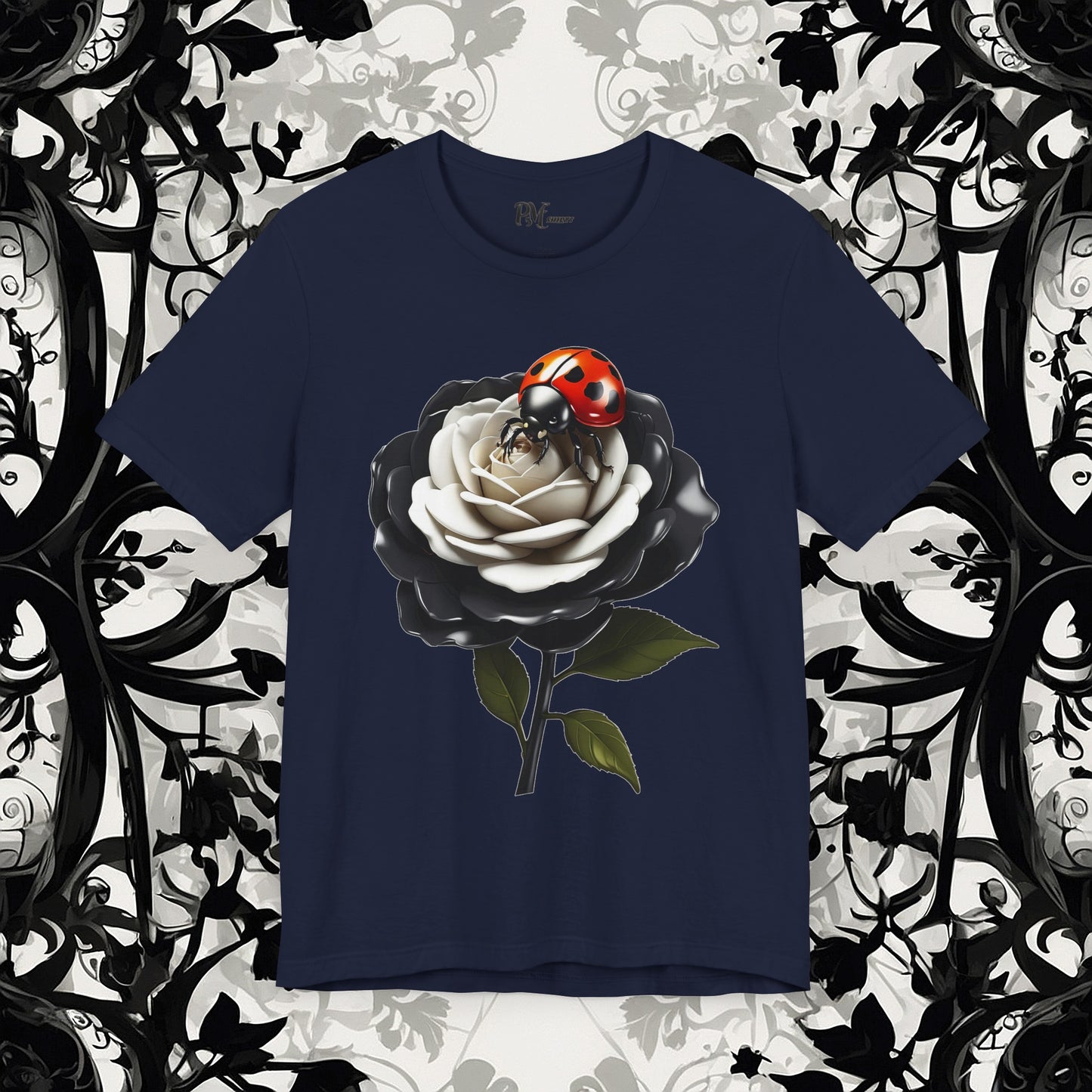Ladybug on a Rose Tee (Bella Canvas 3001)