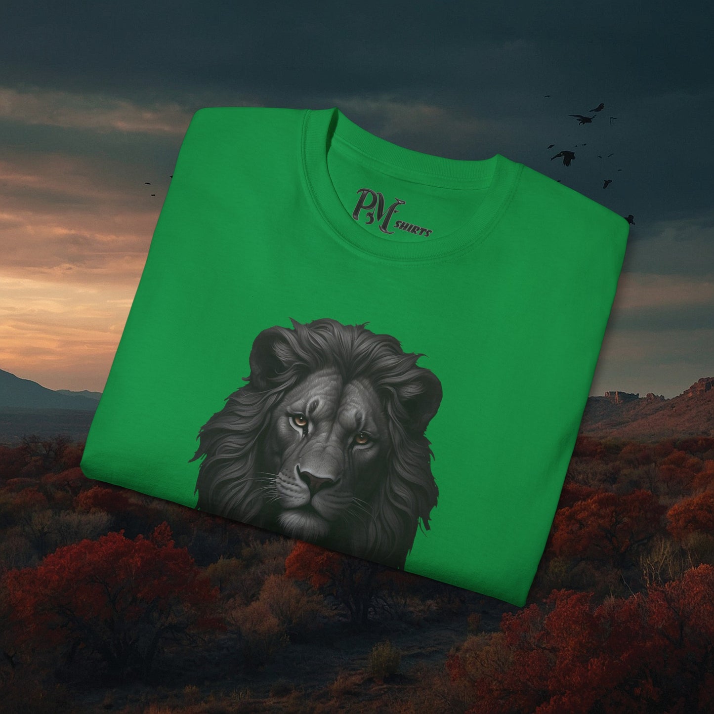 Gothic Lion Head T-Shirt: Dark Style Tee (Gildan 2000)
