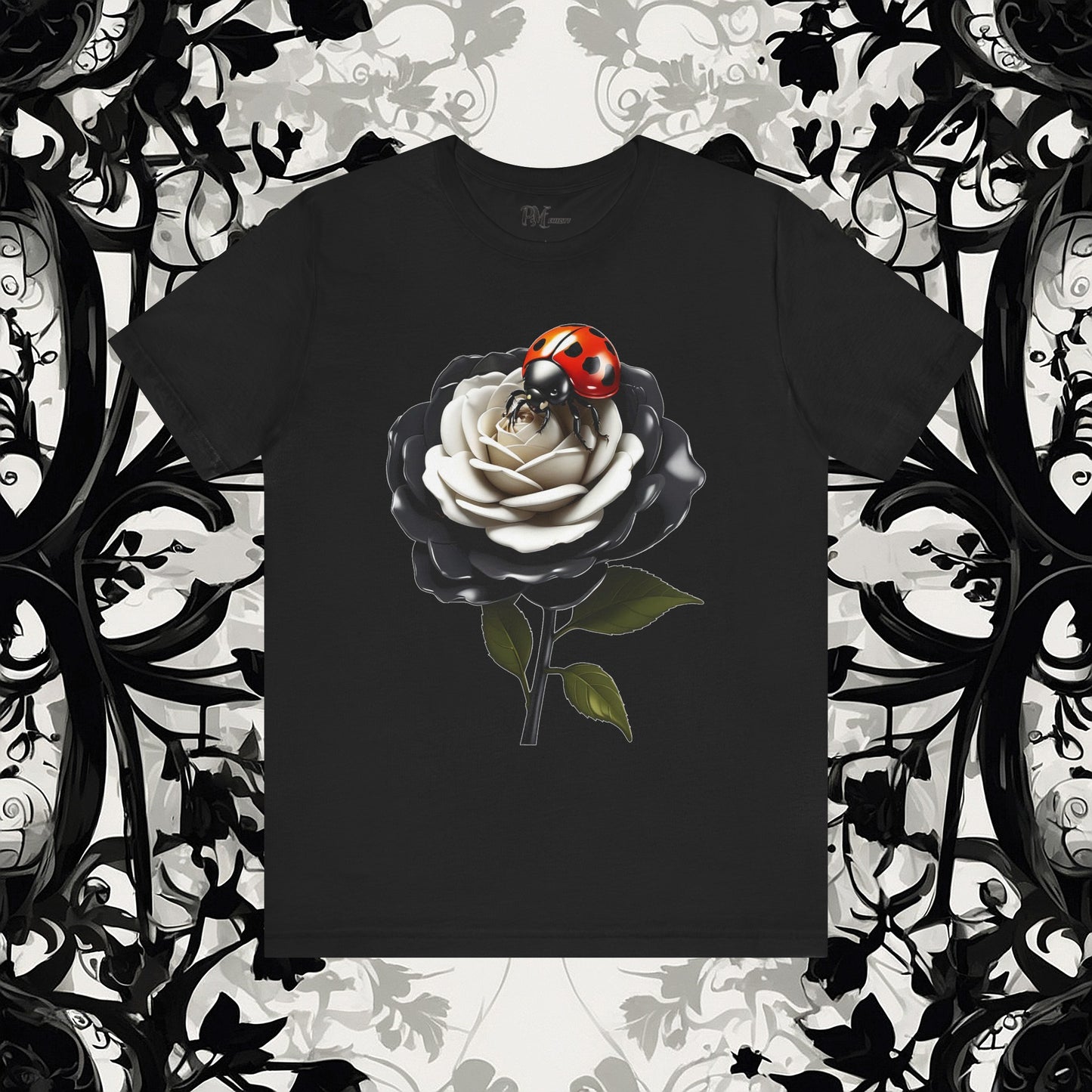 Ladybug on a Rose Tee (Bella Canvas 3001)
