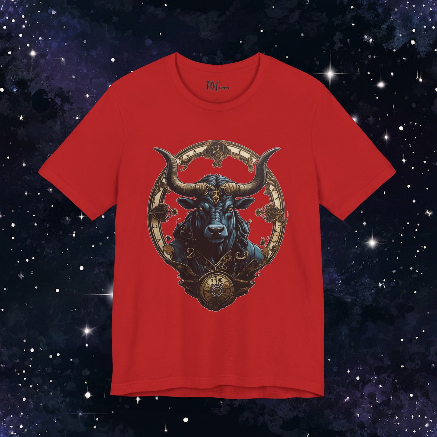 Gothic Taurus Zodiac T-Shirt: Dark Style Graphic Tee (Bella Canvas 3001)