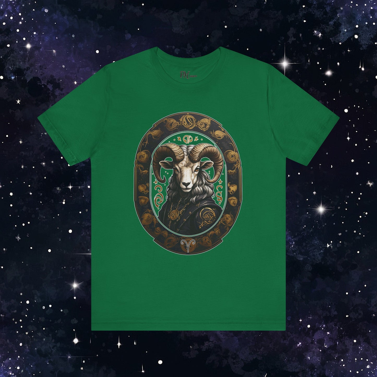 Gothic Aries Zodiac T-Shirt: Dark Style Graphic Tee (Bella Canvas 3001)