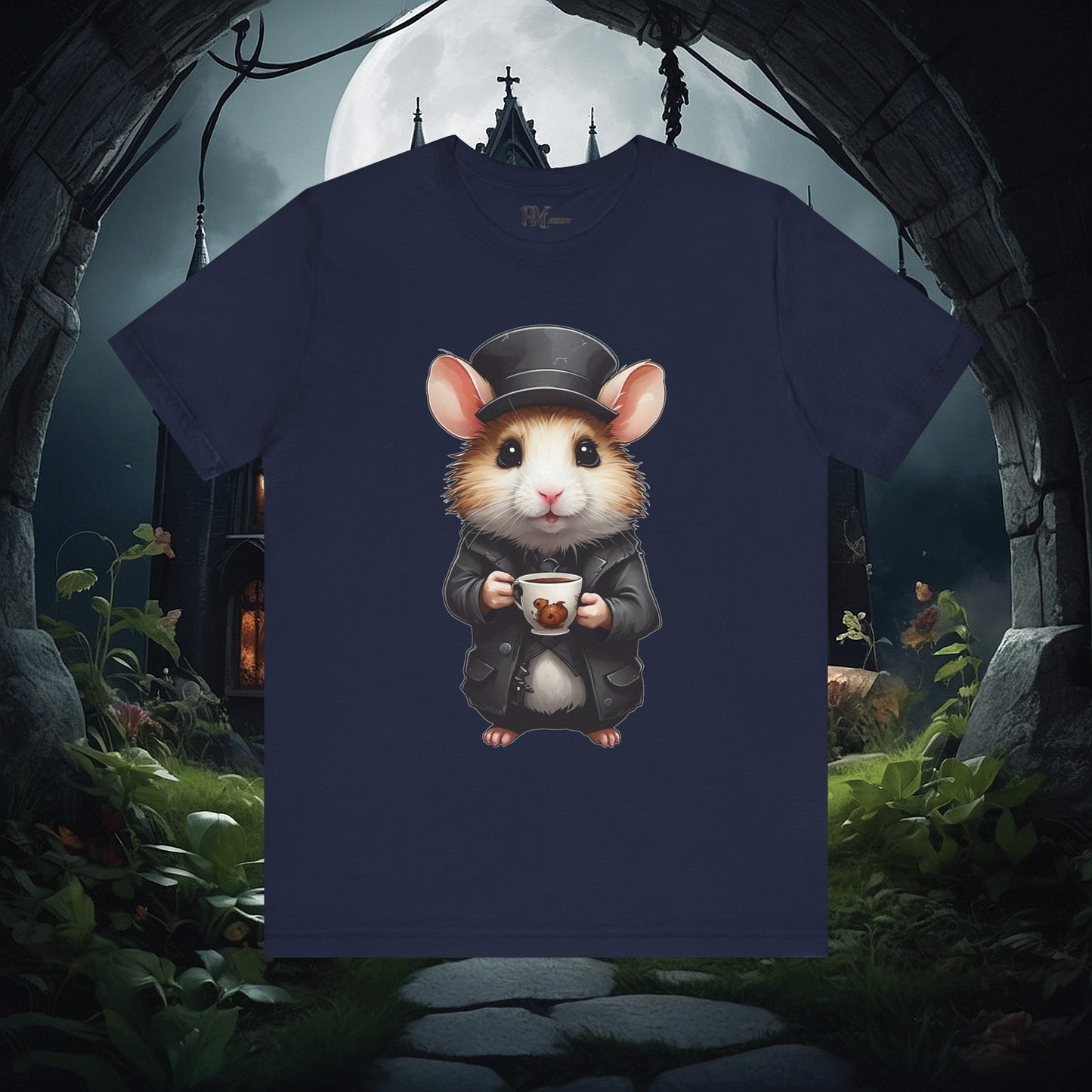 Hamster with Mug Tee (Bella Canvas 3001)