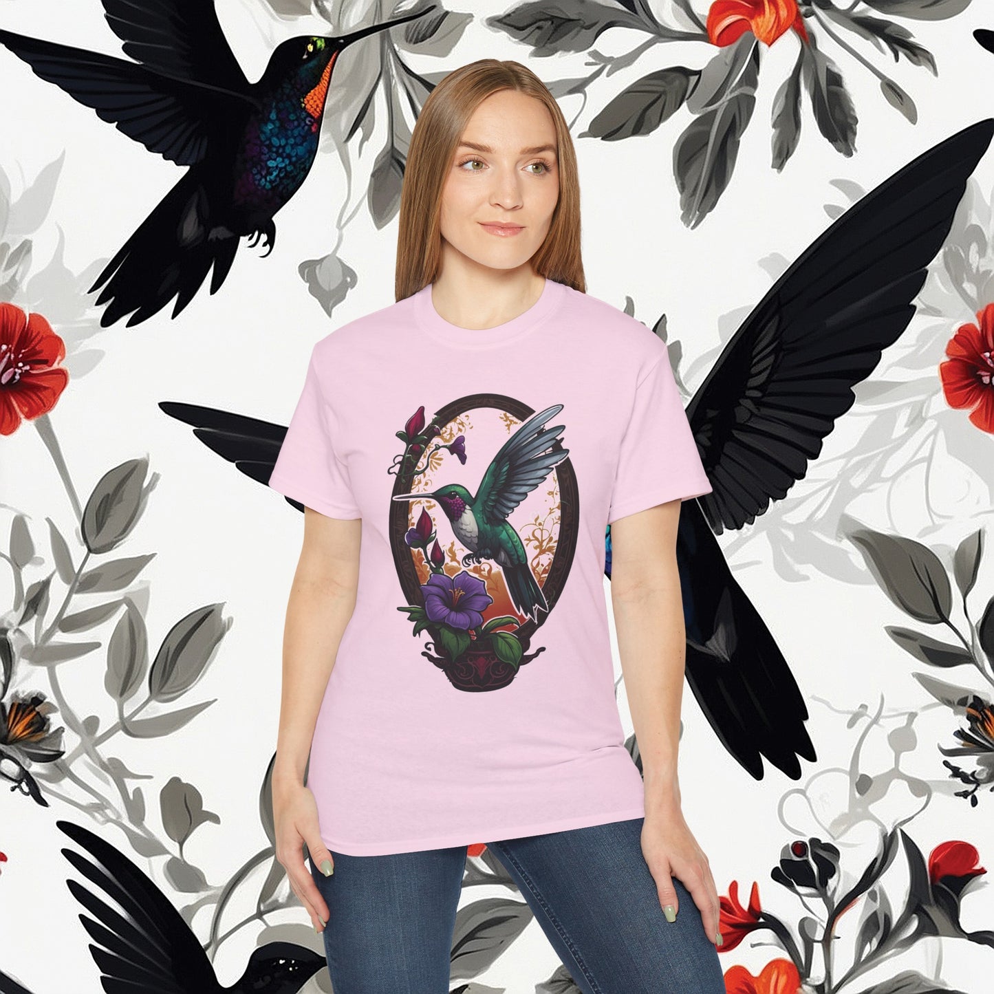 Hummingbird Feeding Tee (Gildan 2000)