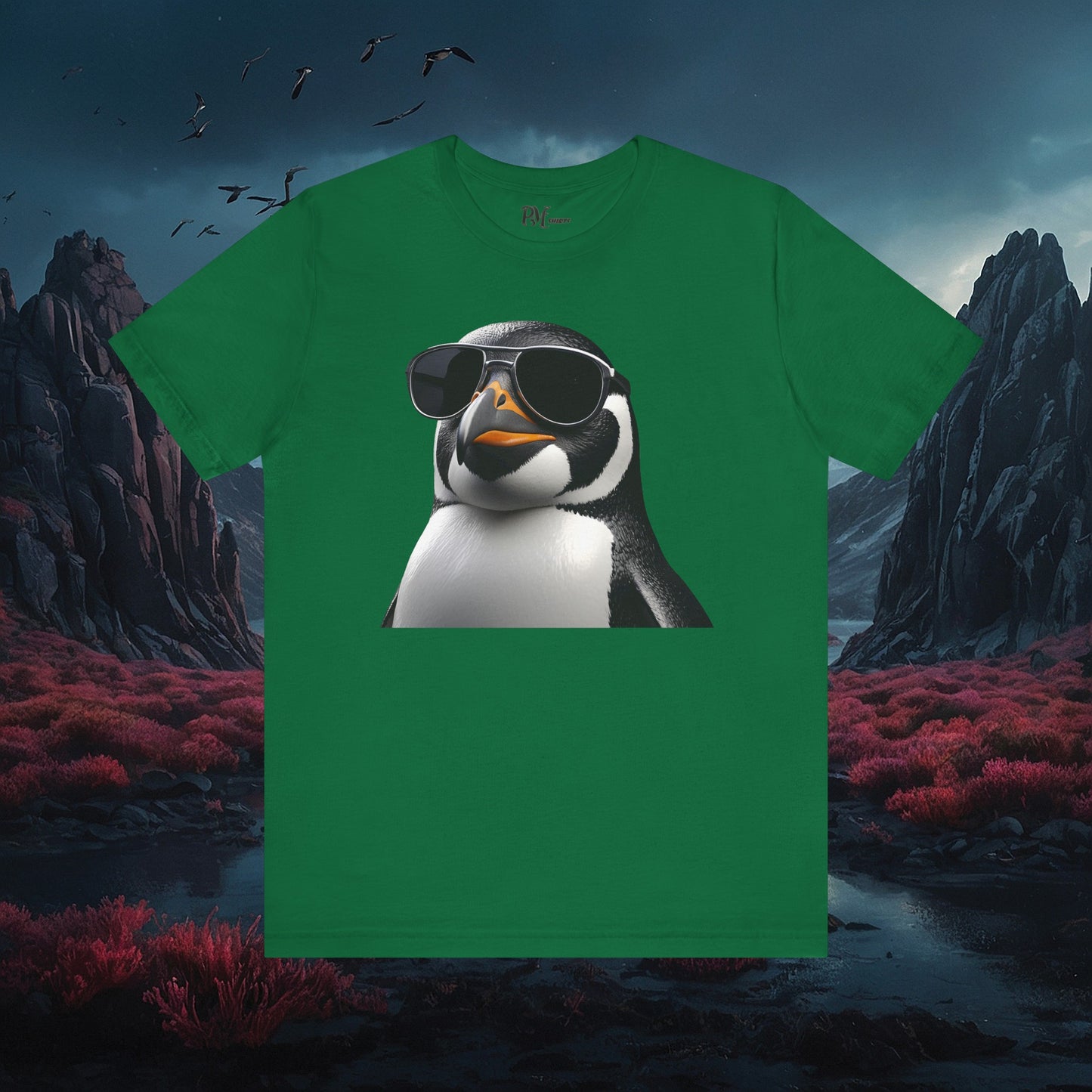 Gothic Penguin T-Shirt: Dark Style Tee (Bella Canvas 3001)