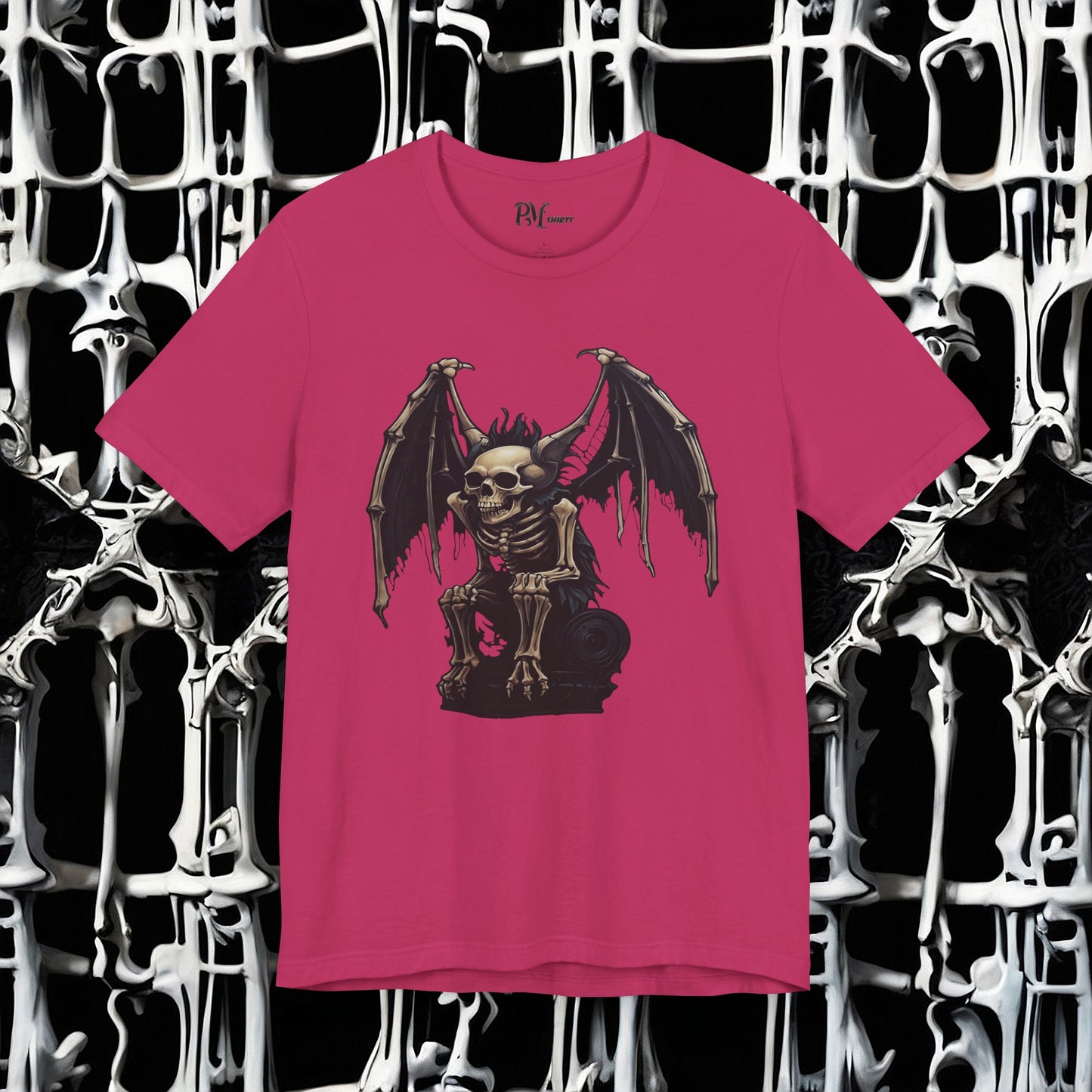 Winged Gargoyle Skeleton Tee (Bella Canvas 3001)
