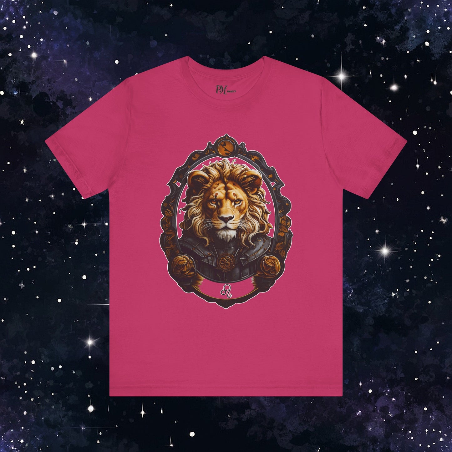 Gothic Leo Zodiac T-Shirt: Dark Style Graphic Tee (Bella Canvas 3001)