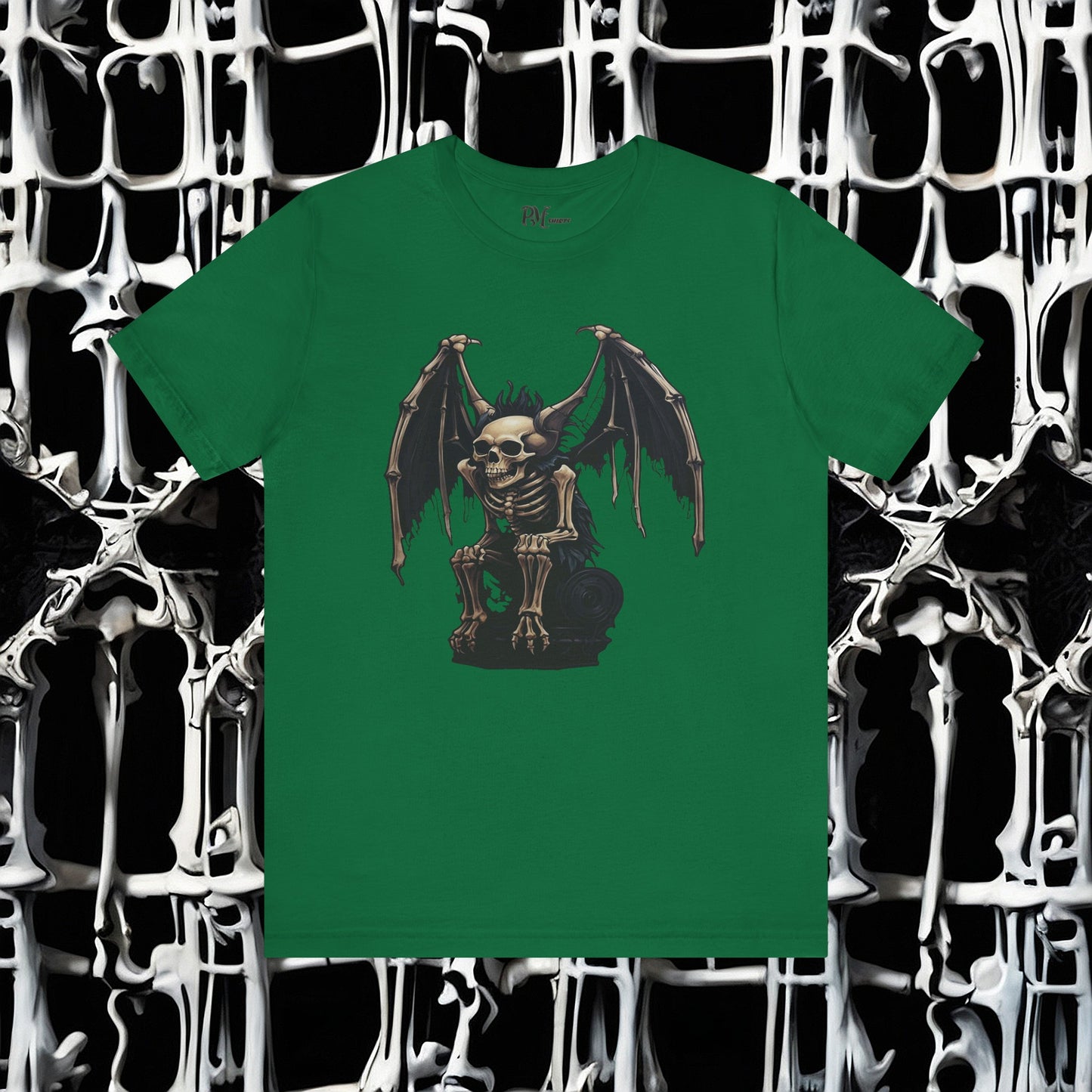 Winged Gargoyle Skeleton Tee (Bella Canvas 3001)