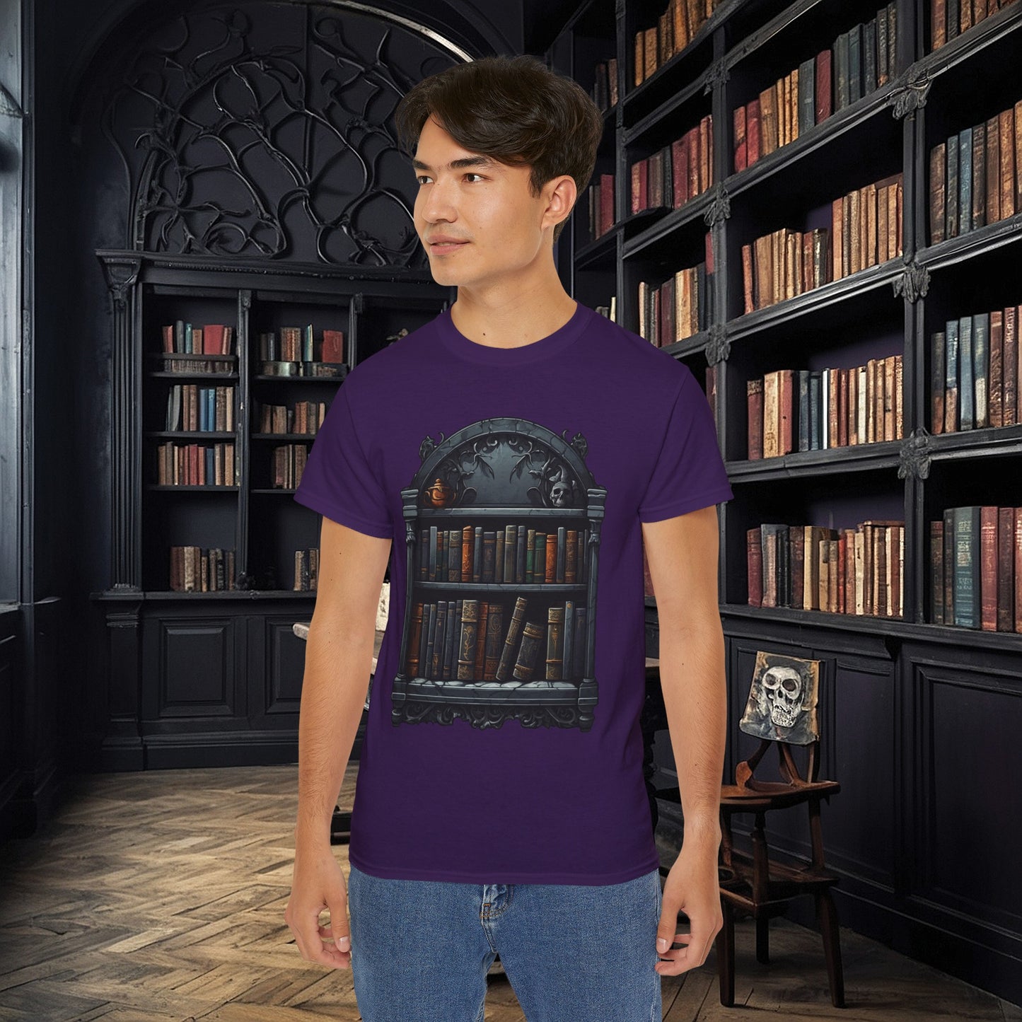 Wall Bookshelf Tee (Gildan 2000)