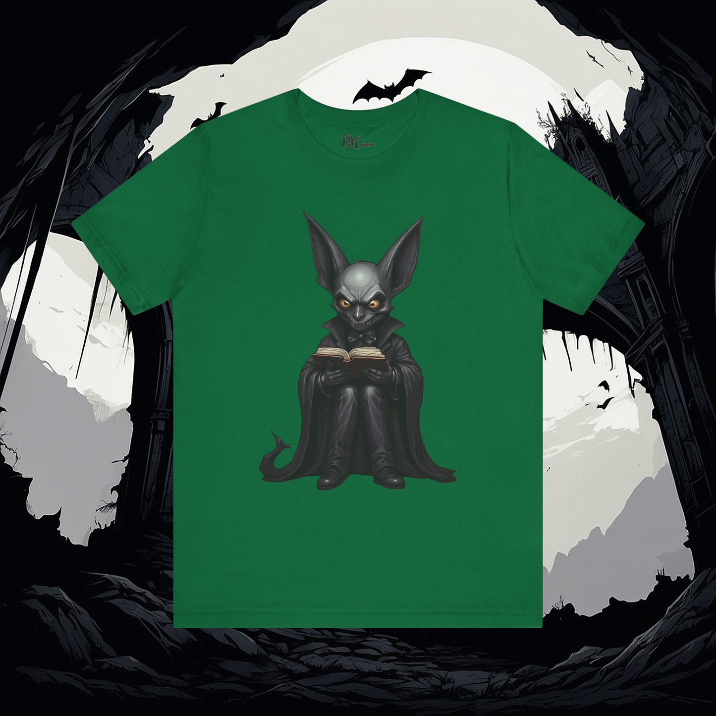 Vampire Bat Reading Tee (Bella Canvas 3001)