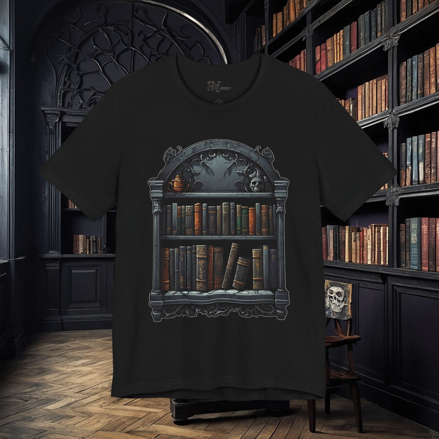 Wall Bookshelf Tee (Bella Canvas 3001)