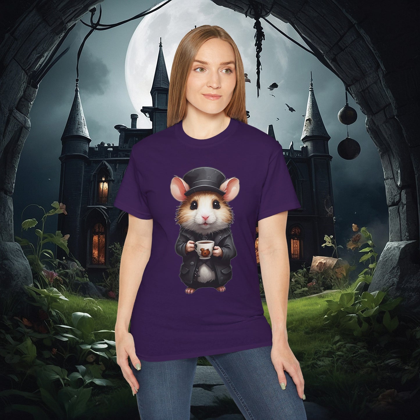Hamster with Mug Tee (Gildan 2000)