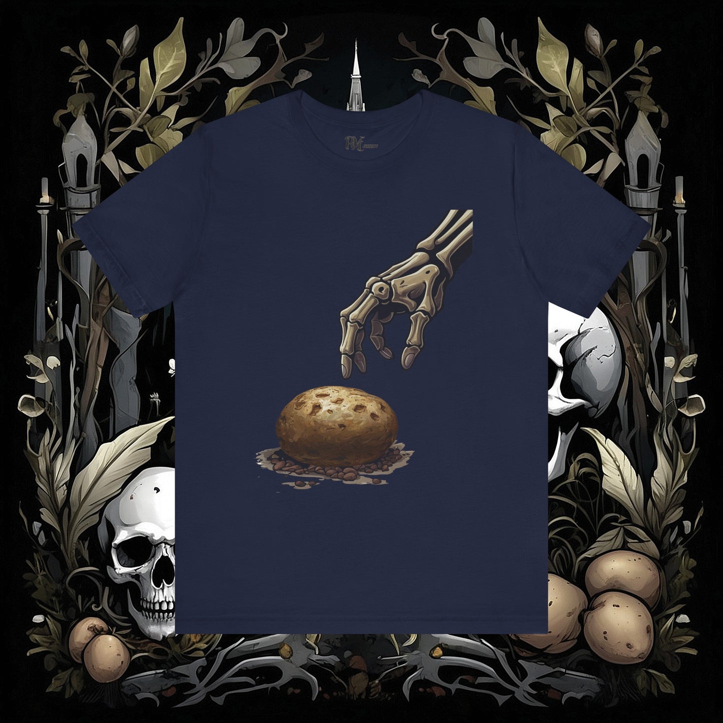 Front and Back Death's Potato Tee (Bella Canvas 3001)