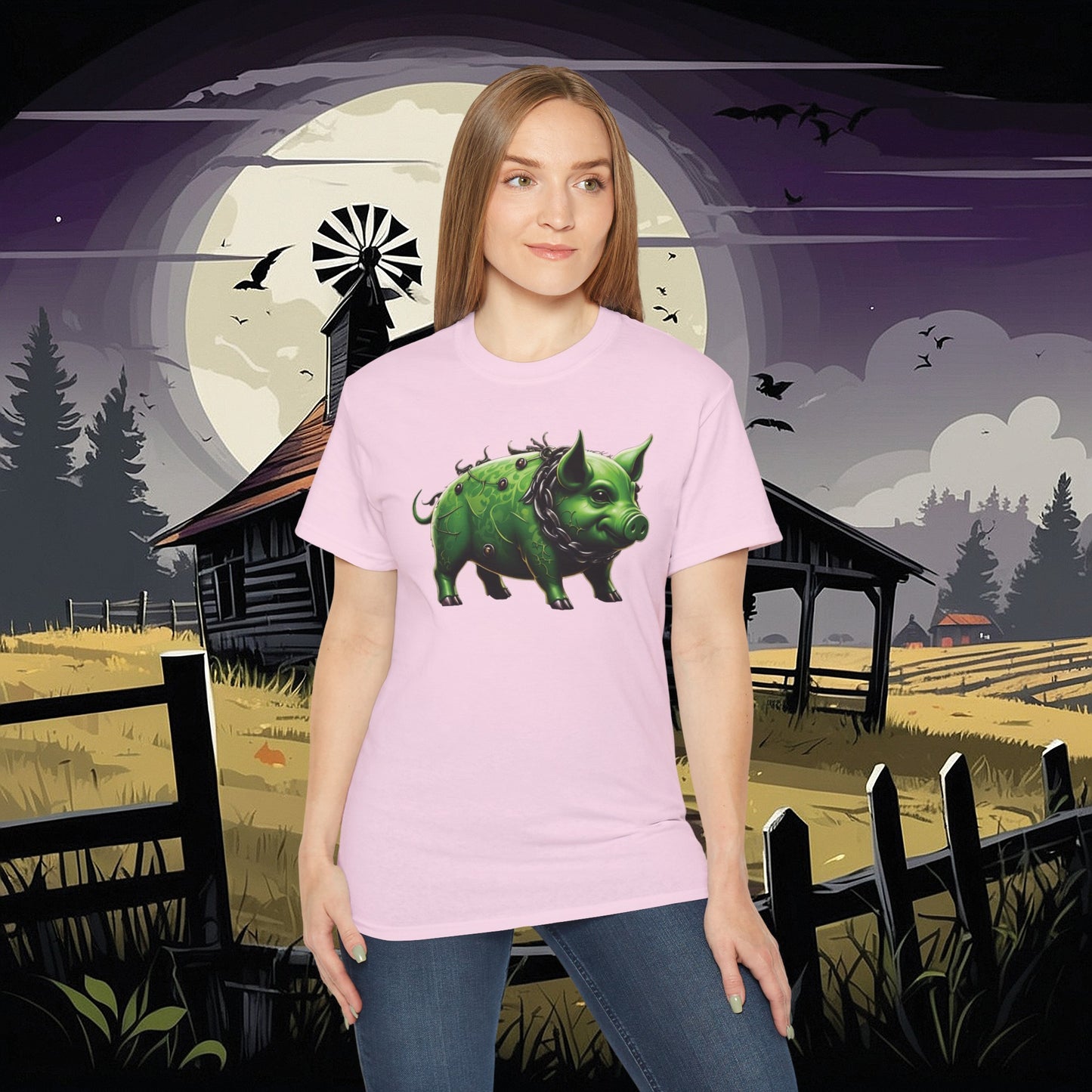 Green Pig Tee (Gildan 2000)