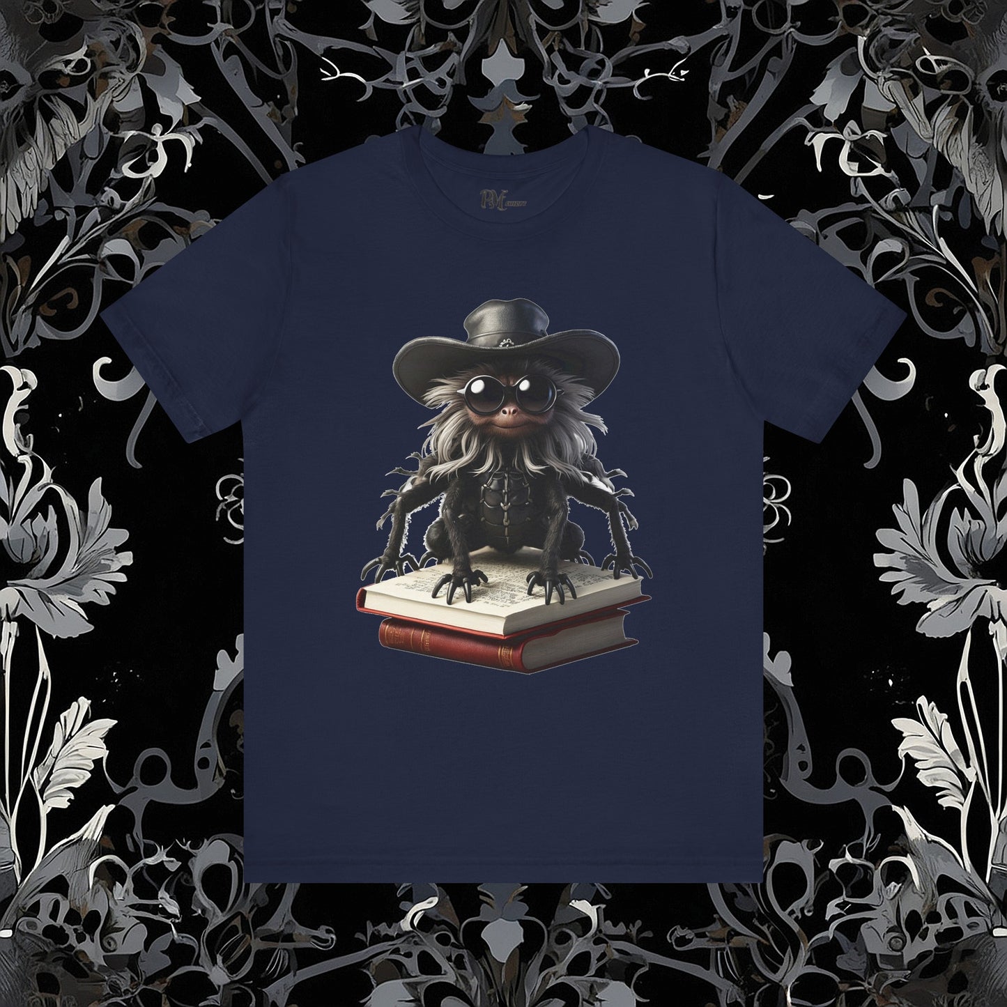 Goth Reading Spider T-Shirt | Dark Fantasy Tee (Bella Canvas 3001)